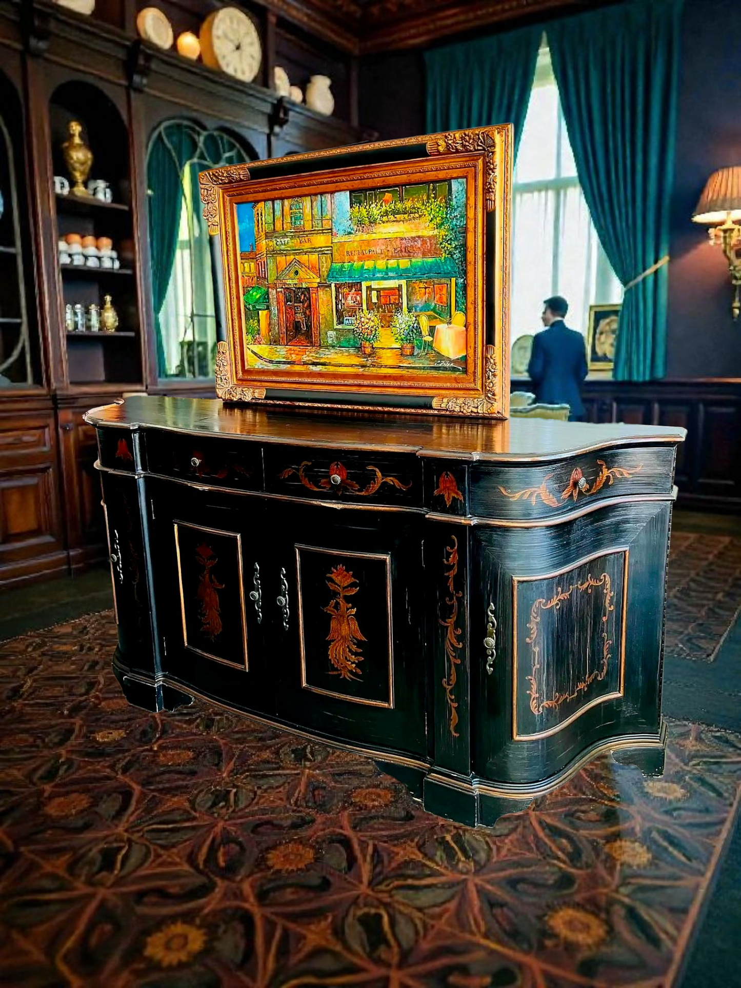 🌿Bufetero Clásico con Ave Fénix – Obra Maestra de Ultimate Accents🌿