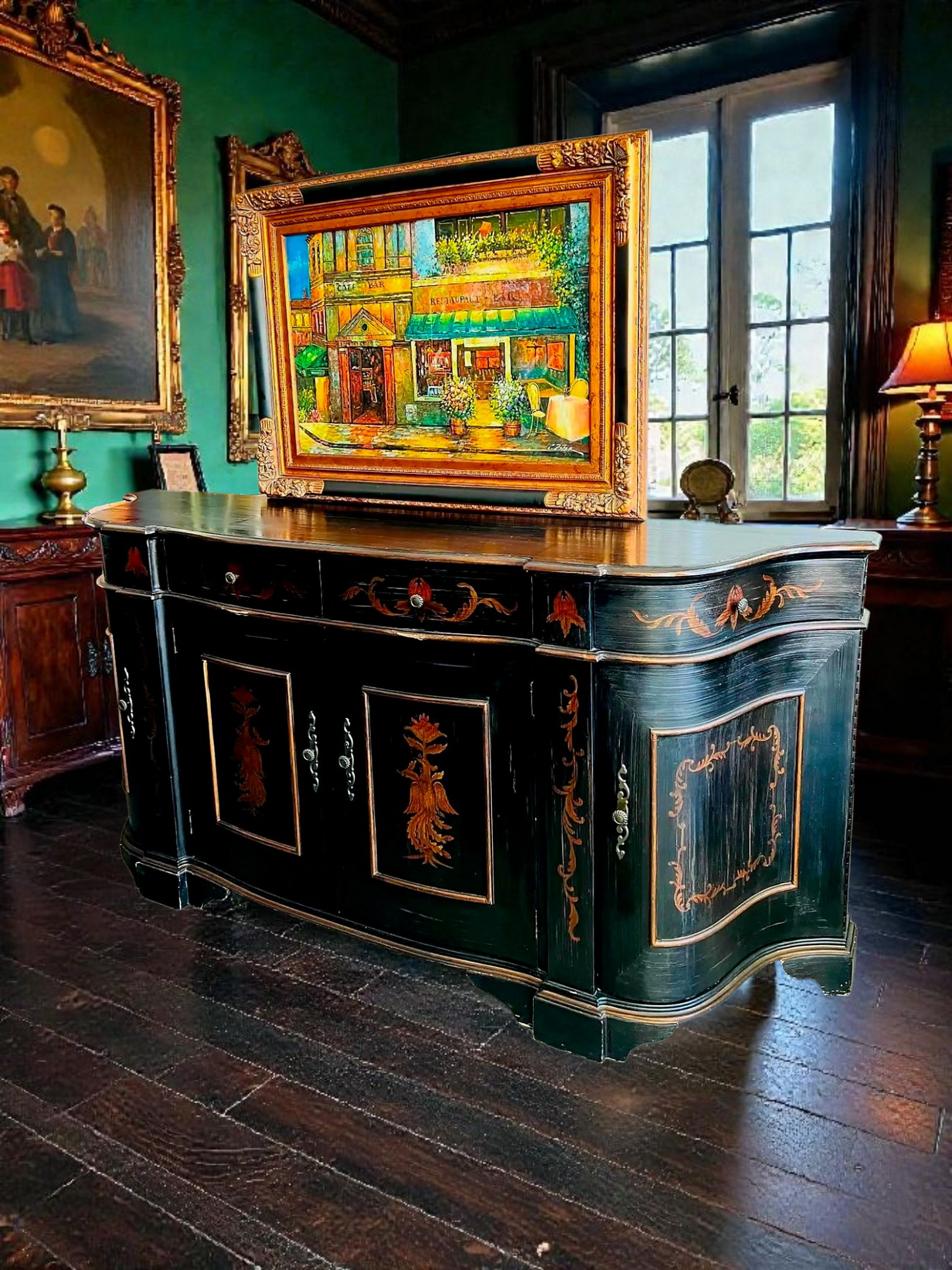 🌿Bufetero Clásico con Ave Fénix – Obra Maestra de Ultimate Accents🌿