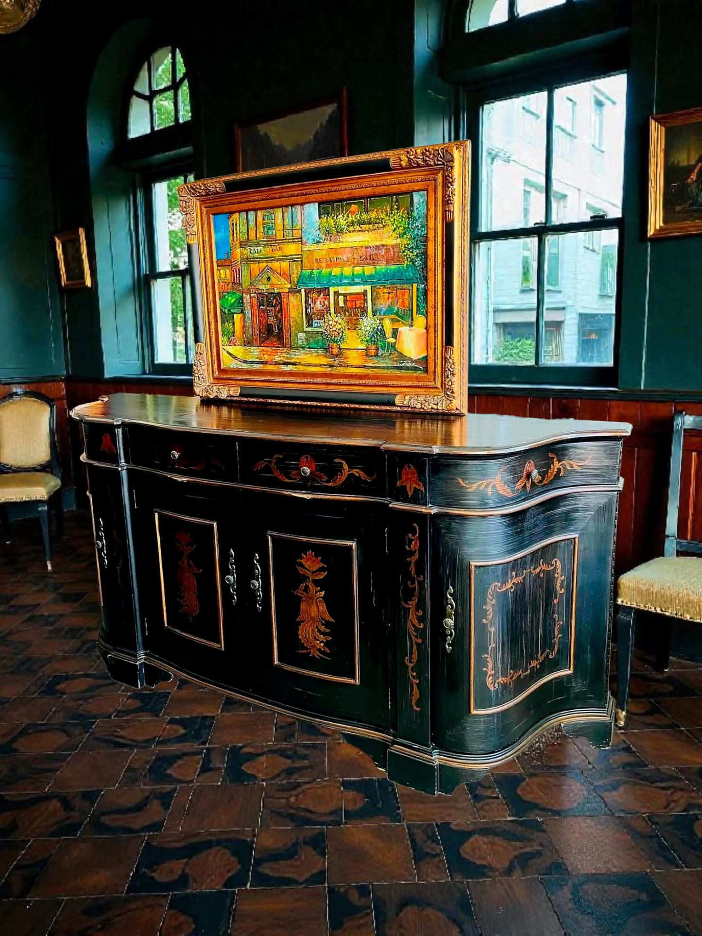 🌿Bufetero Clásico con Ave Fénix – Obra Maestra de Ultimate Accents🌿