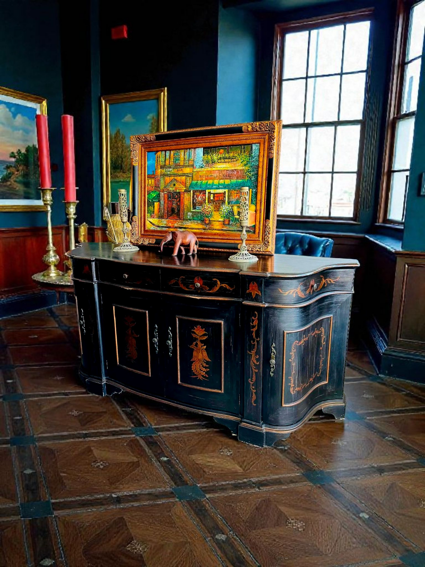 🌿Bufetero Clásico con Ave Fénix – Obra Maestra de Ultimate Accents🌿