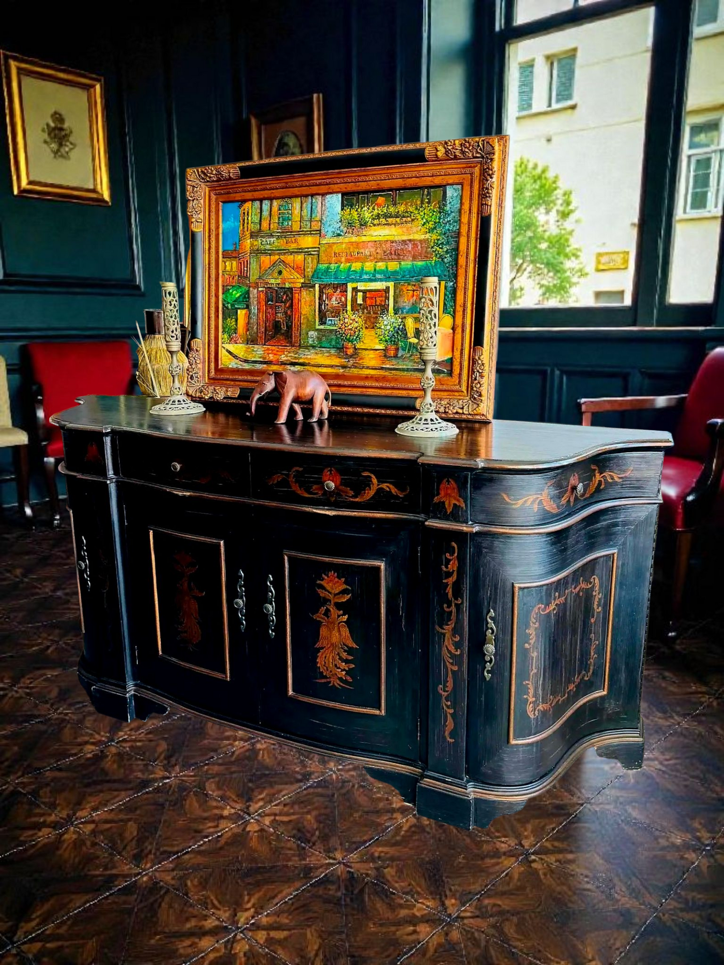 🌿Bufetero Clásico con Ave Fénix – Obra Maestra de Ultimate Accents🌿