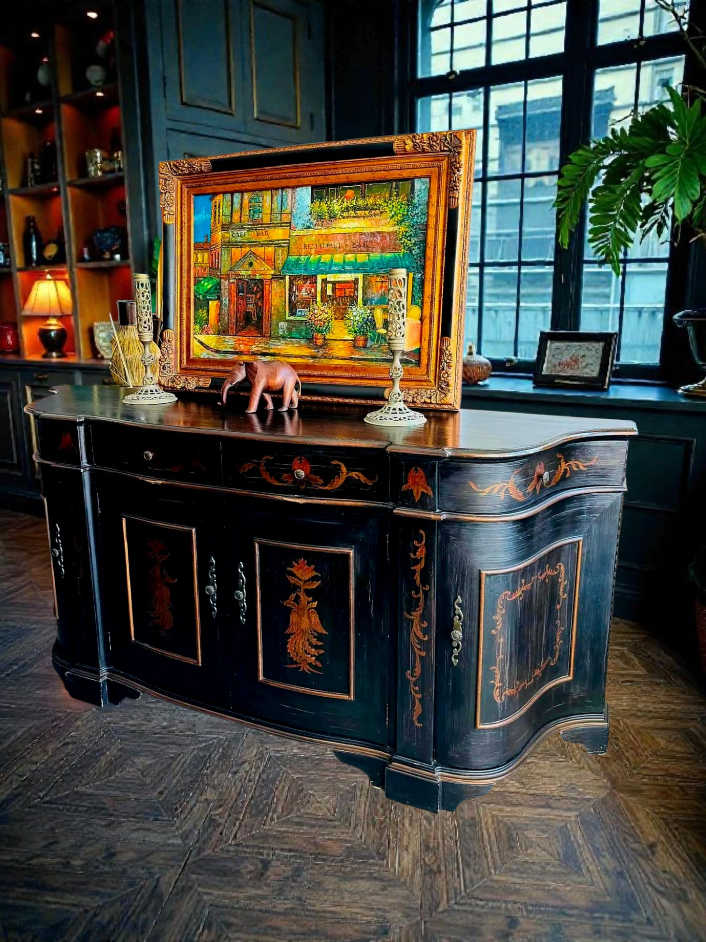 🌿Bufetero Clásico con Ave Fénix – Obra Maestra de Ultimate Accents🌿