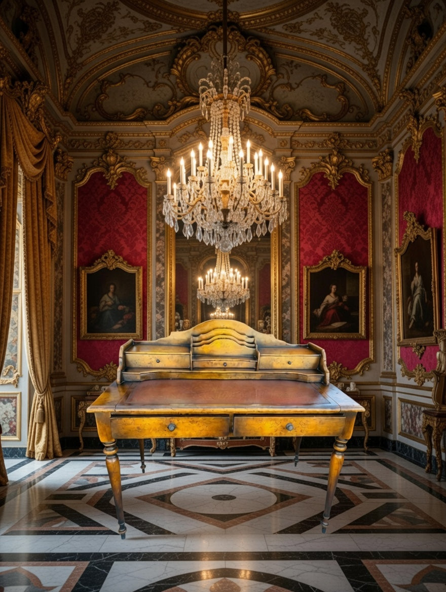 🪶 Secreter Antiguo en Madera de Acacia – Elegancia Clásica y Funcionalidad Atemporal 🪶