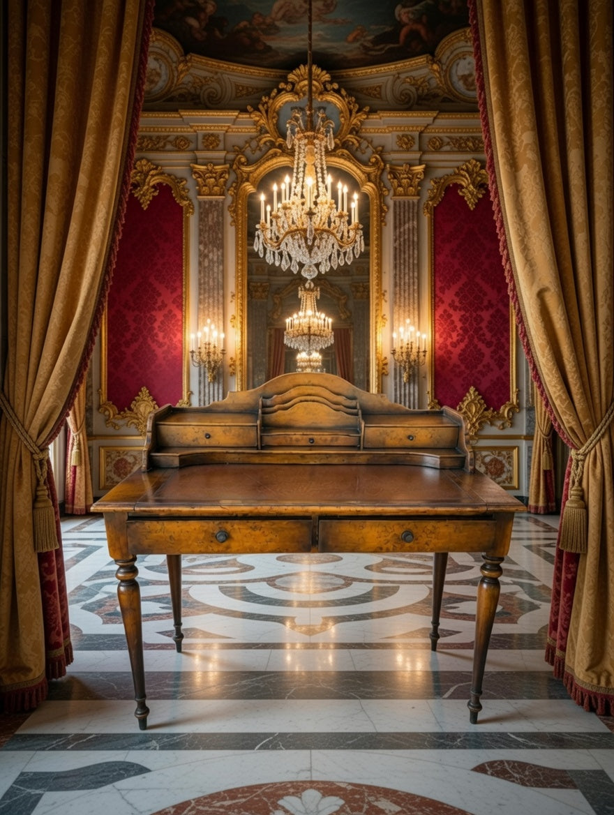 🪶 Secreter Antiguo en Madera de Acacia – Elegancia Clásica y Funcionalidad Atemporal 🪶