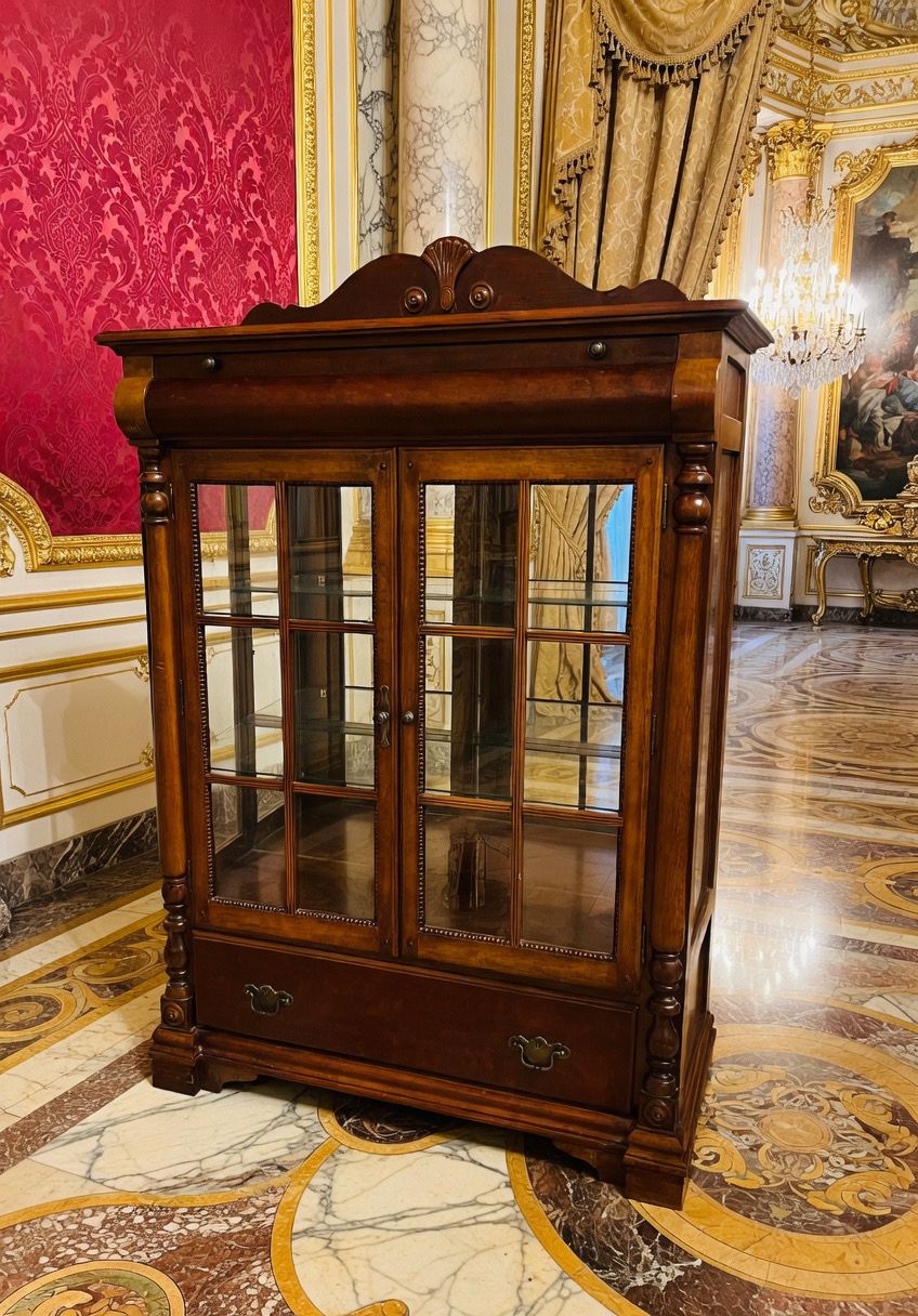 🏛️✨ Vitrina de Madera con Cristales ✨🏛️🪶