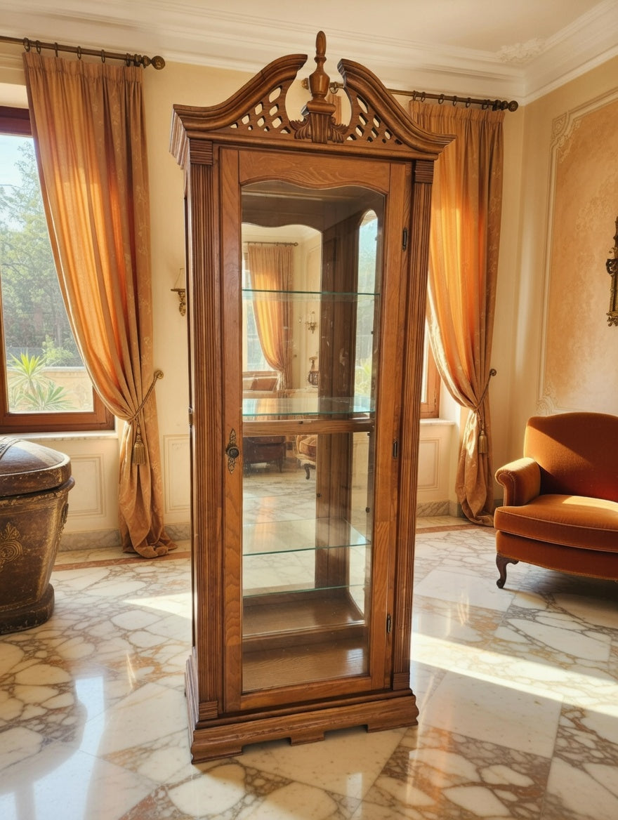 🌿🏛️🌿Vitrina de Madera con Cristales🌿🏛️🌿