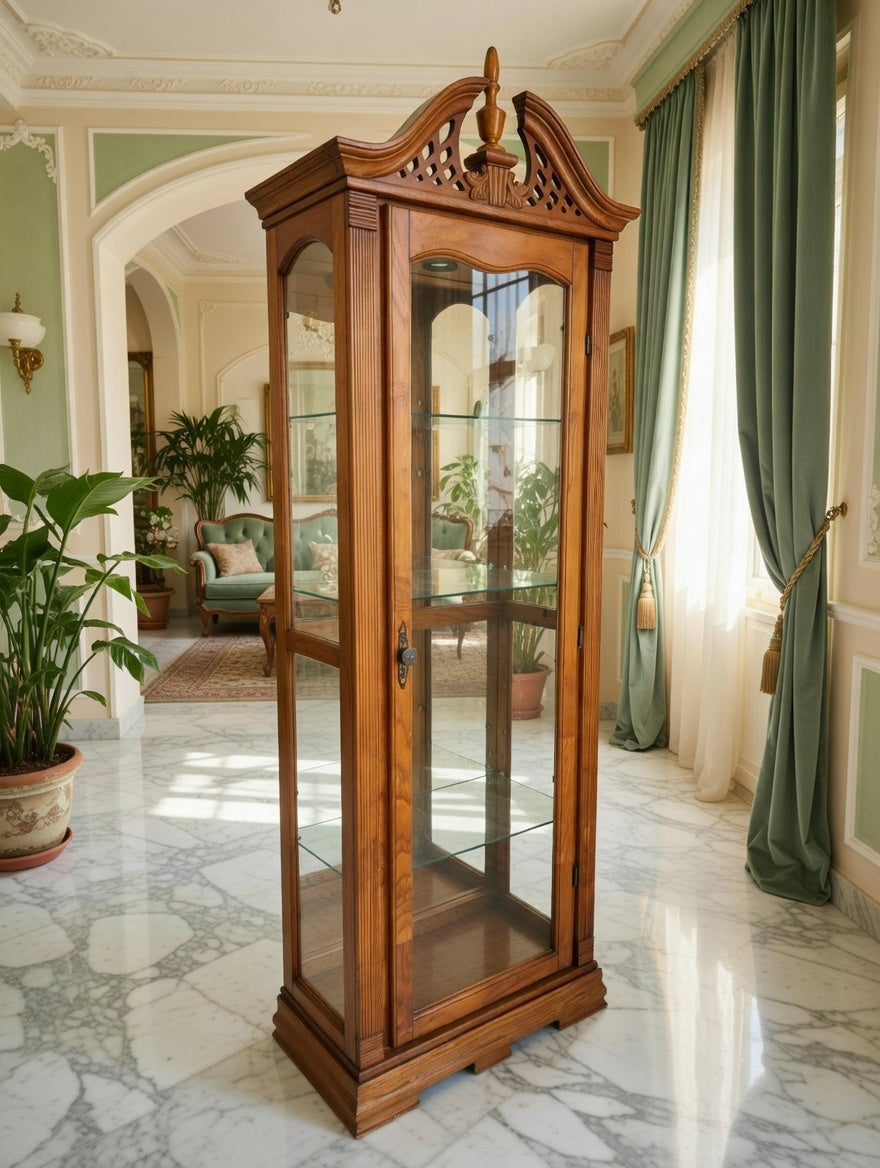 🌿🏛️🌿Vitrina de Madera con Cristales🌿🏛️🌿
