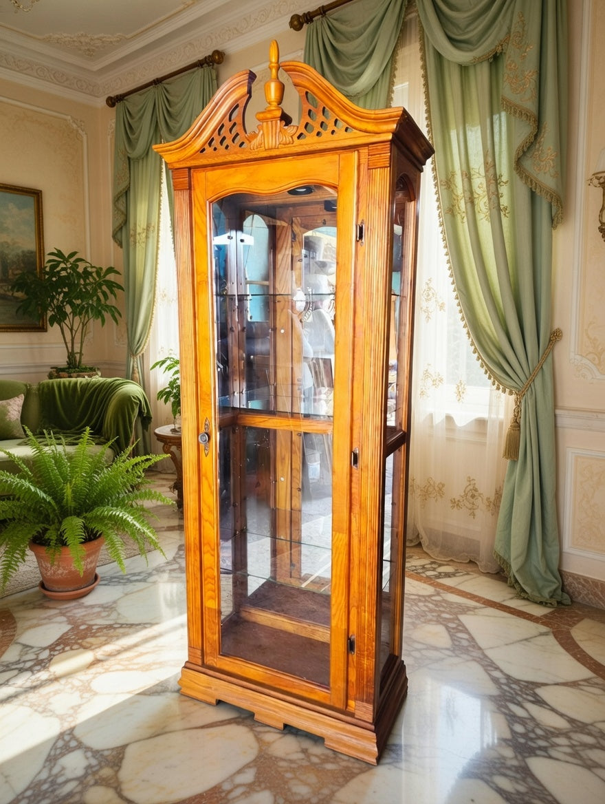 🌿🏛️🌿Vitrina de Madera con Cristales🌿🏛️🌿