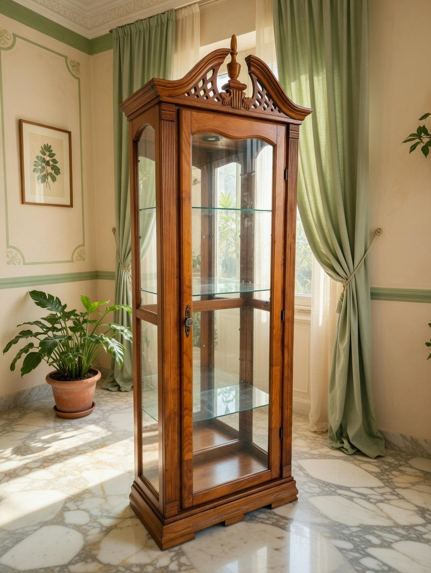 🌿🏛️🌿Vitrina de Madera con Cristales🌿🏛️🌿