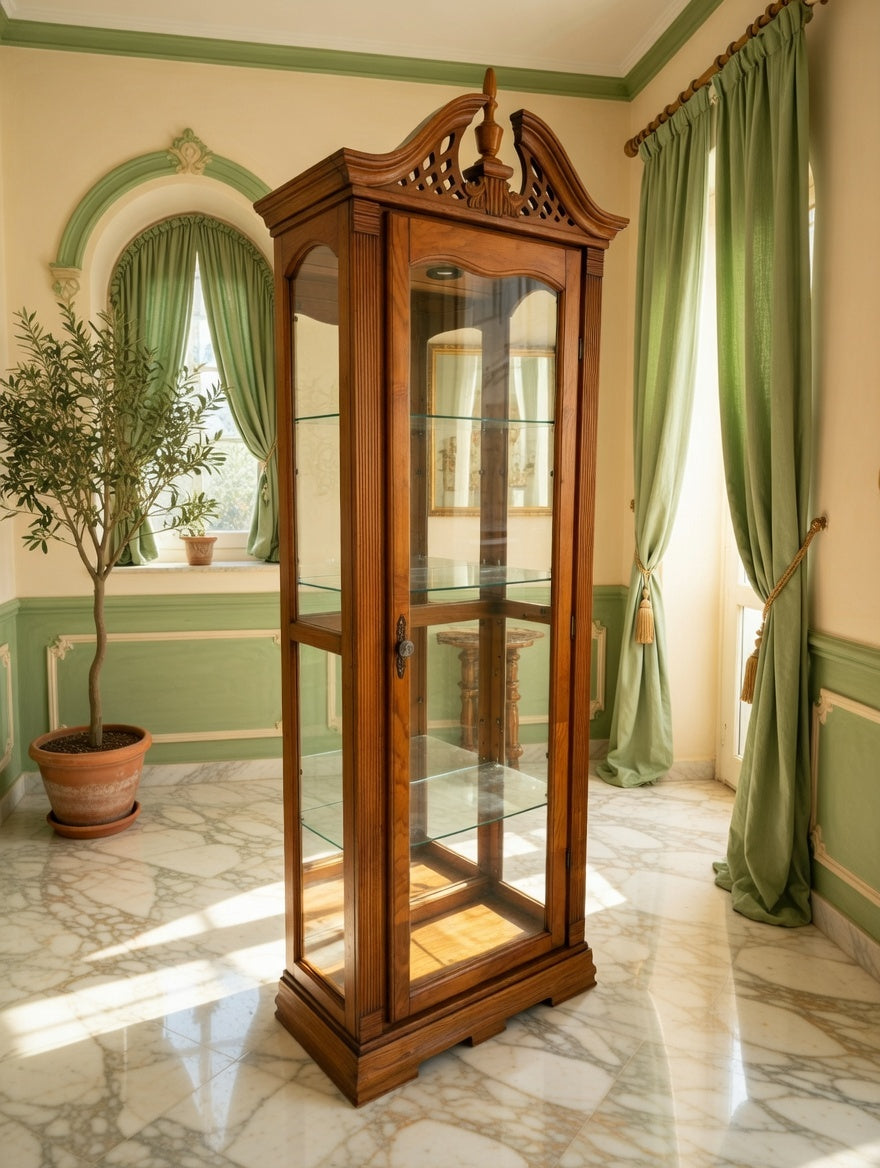 🌿🏛️🌿Vitrina de Madera con Cristales🌿🏛️🌿