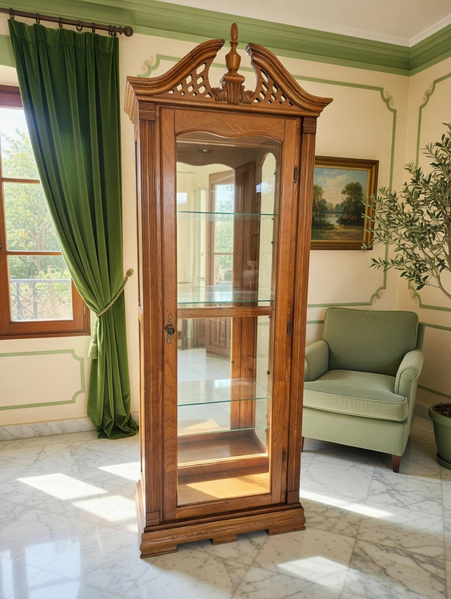 🌿🏛️🌿Vitrina de Madera con Cristales🌿🏛️🌿