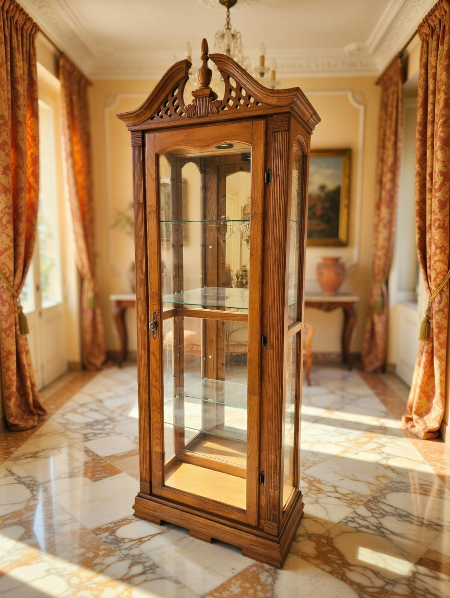 🌿🏛️🌿Vitrina de Madera con Cristales🌿🏛️🌿