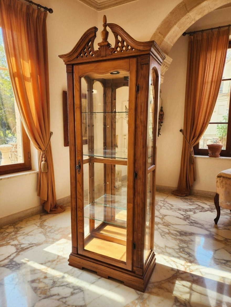 🌿🏛️🌿Vitrina de Madera con Cristales🌿🏛️🌿