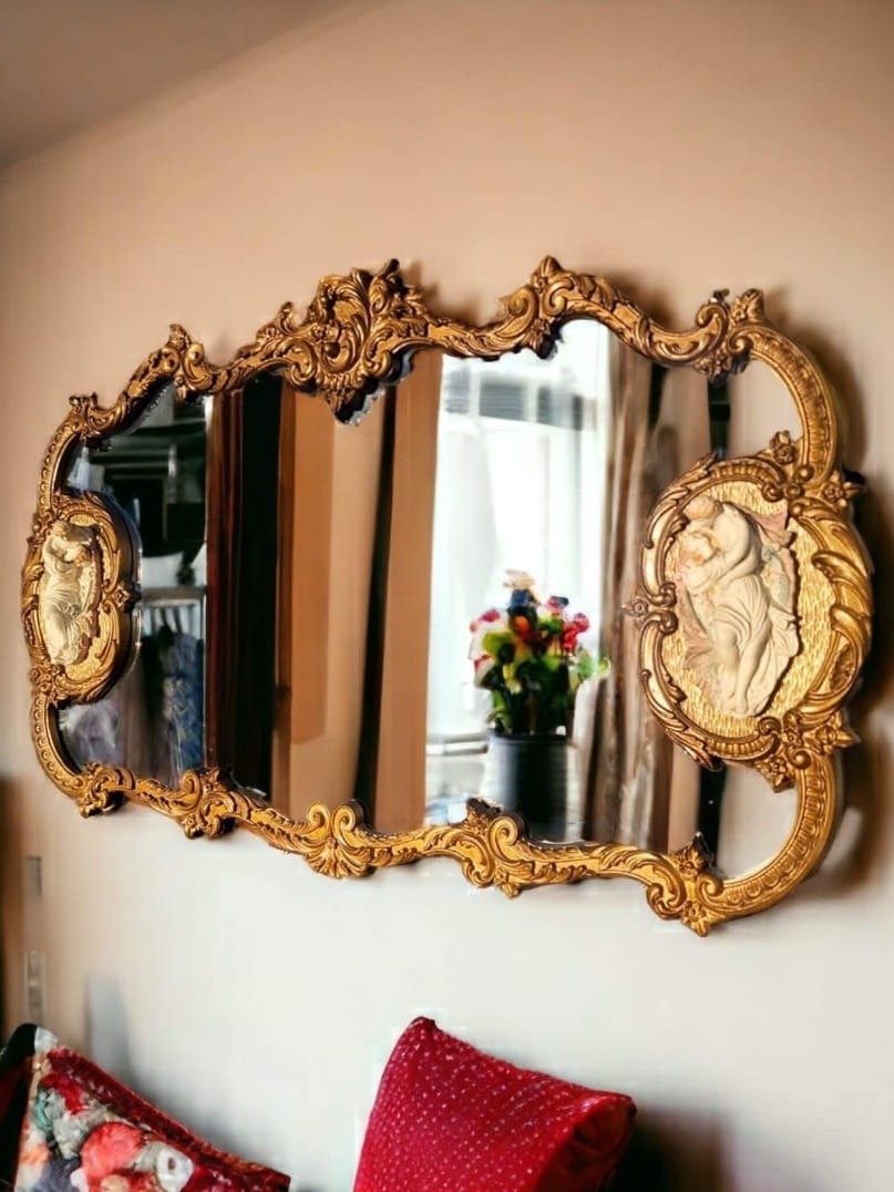 🩷Espejo Rococo Con Decoración de Romeo Y Julieta🩷