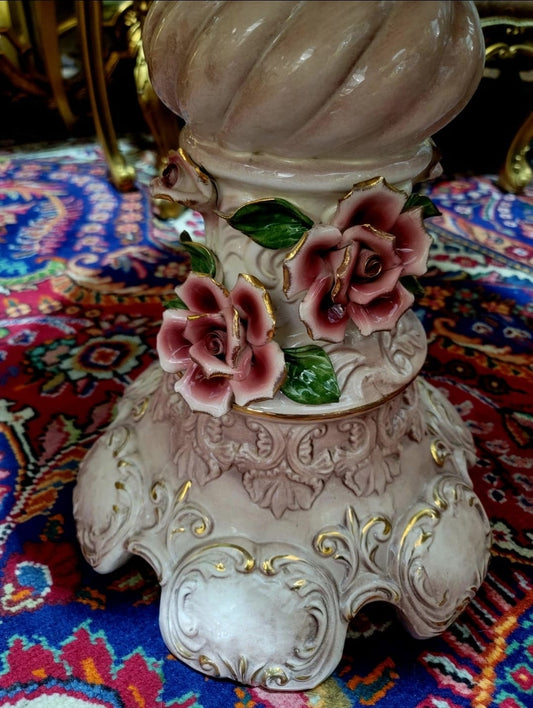 🌸Beautiful Capo Del Monte Decorative Table with Floral Design for Sale🌸