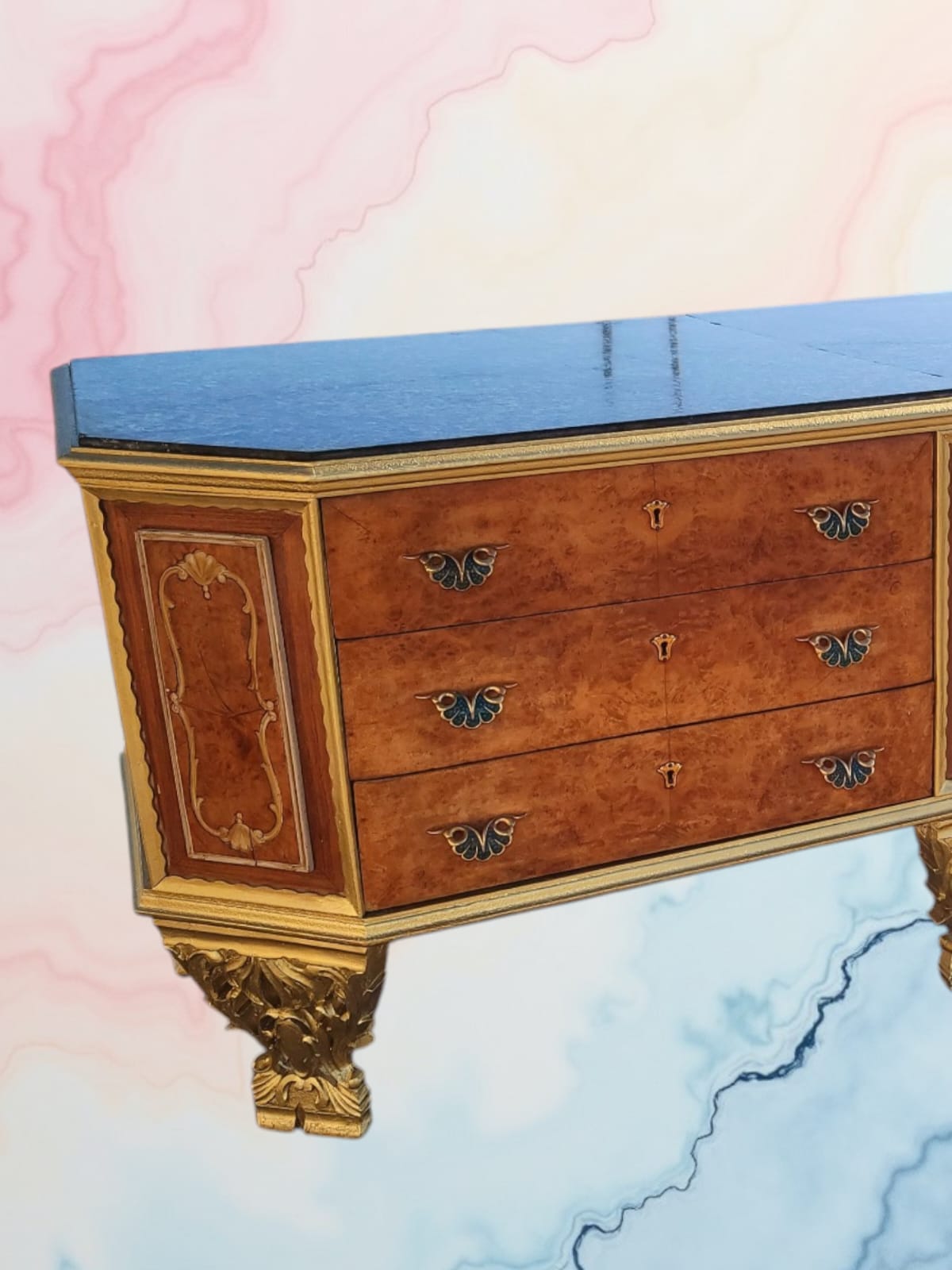 ✨Antique Chest of Drawers from the Early 1920s with Green Onyx Marble Top: A Treasure of Elegance at Rosarito Antiques✨
