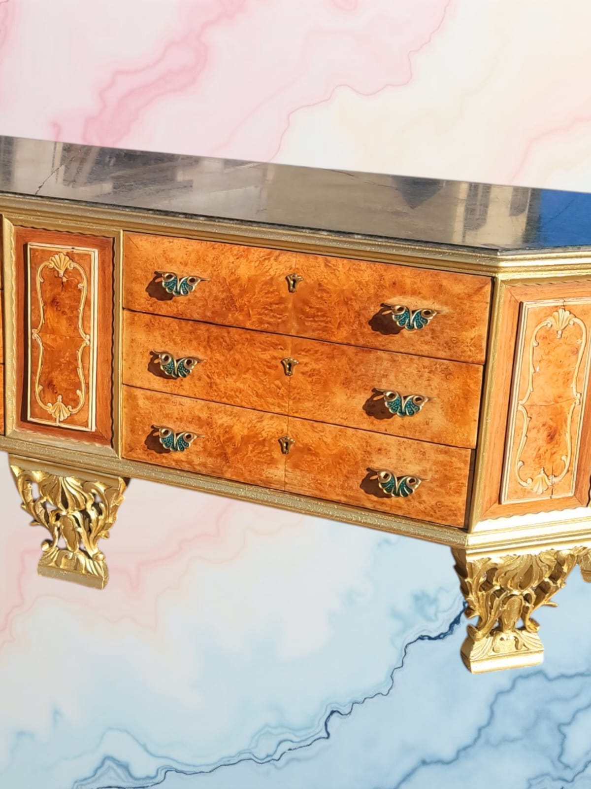 ✨Antique Chest of Drawers from the Early 1920s with Green Onyx Marble Top: A Treasure of Elegance at Rosarito Antiques✨