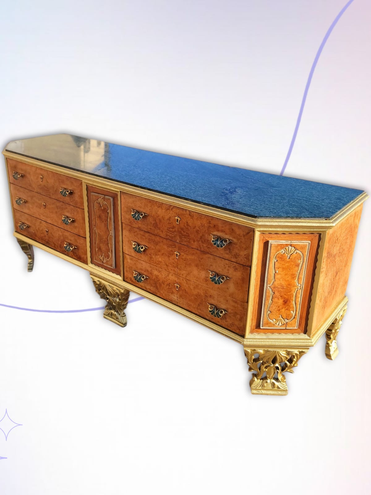 ✨Antique Chest of Drawers from the Early 1920s with Green Onyx Marble Top: A Treasure of Elegance at Rosarito Antiques✨
