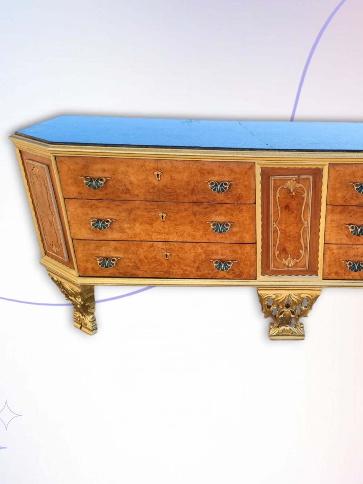 ✨Antique Chest of Drawers from the Early 1920s with Green Onyx Marble Top: A Treasure of Elegance at Rosarito Antiques✨