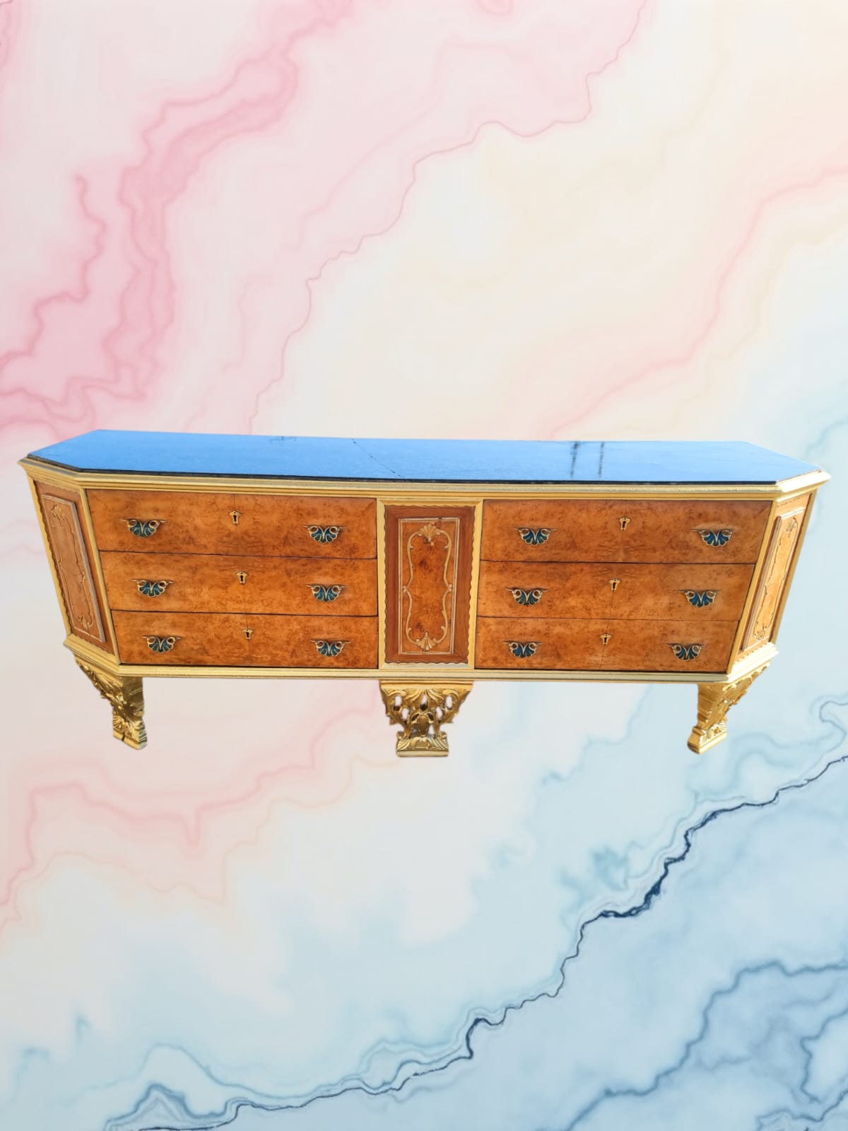 ✨Antique Chest of Drawers from the Early 1920s with Green Onyx Marble Top: A Treasure of Elegance at Rosarito Antiques✨