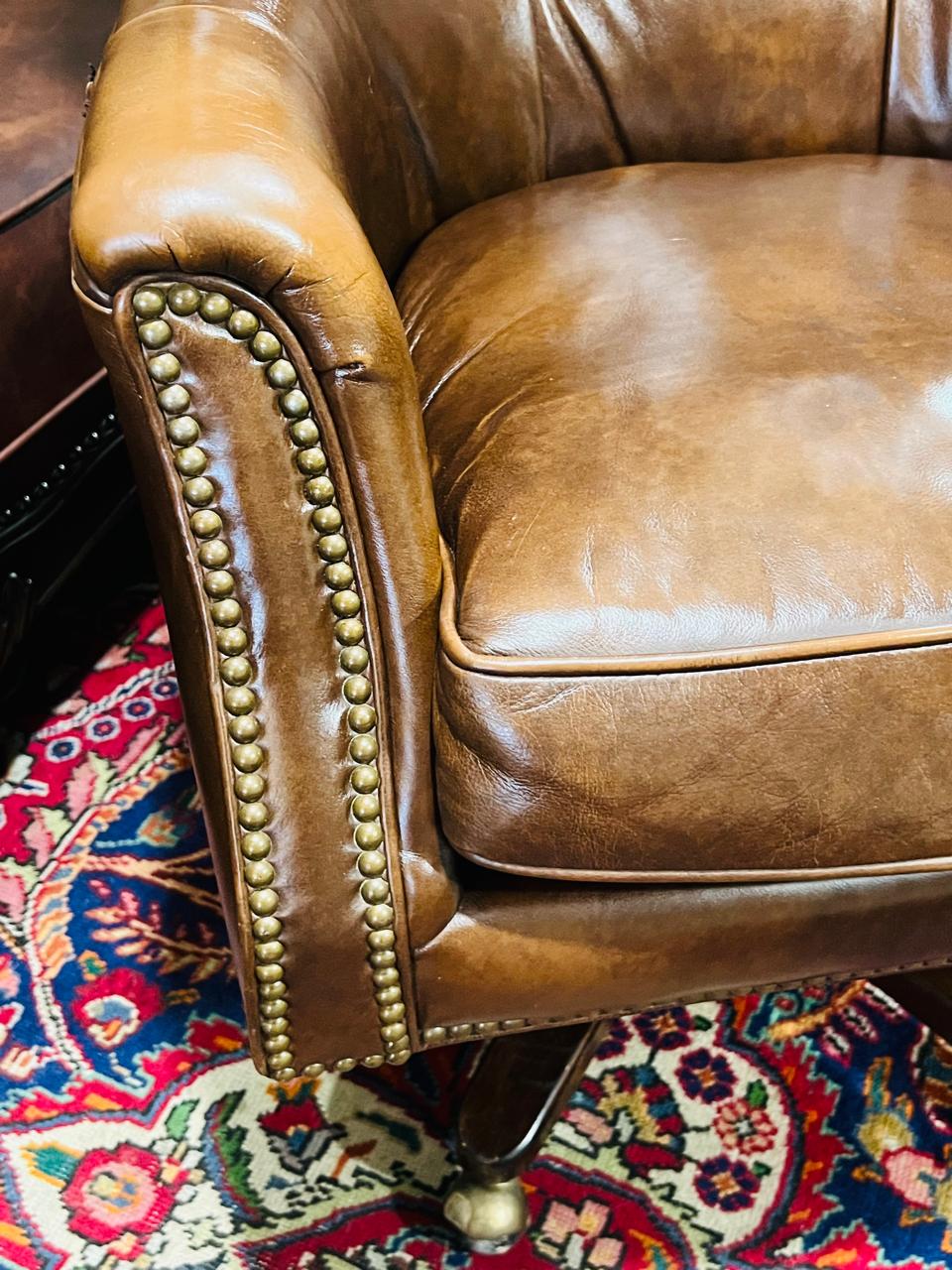 🌟Silla Chesterfield En Piel Genuina Elaborada Por Seven Seas Seating🌟