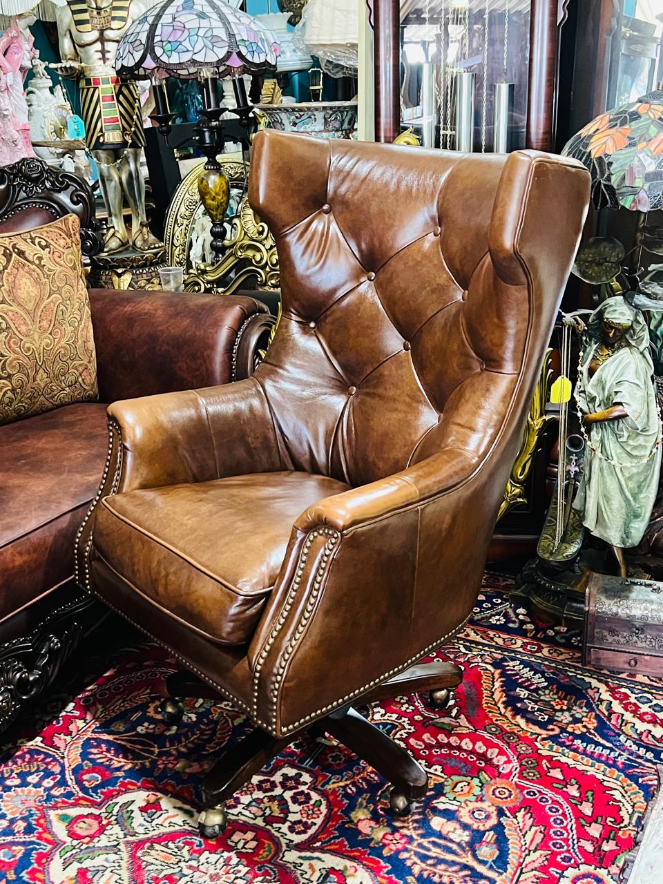 🌟Silla Chesterfield En Piel Genuina Elaborada Por Seven Seas Seating🌟