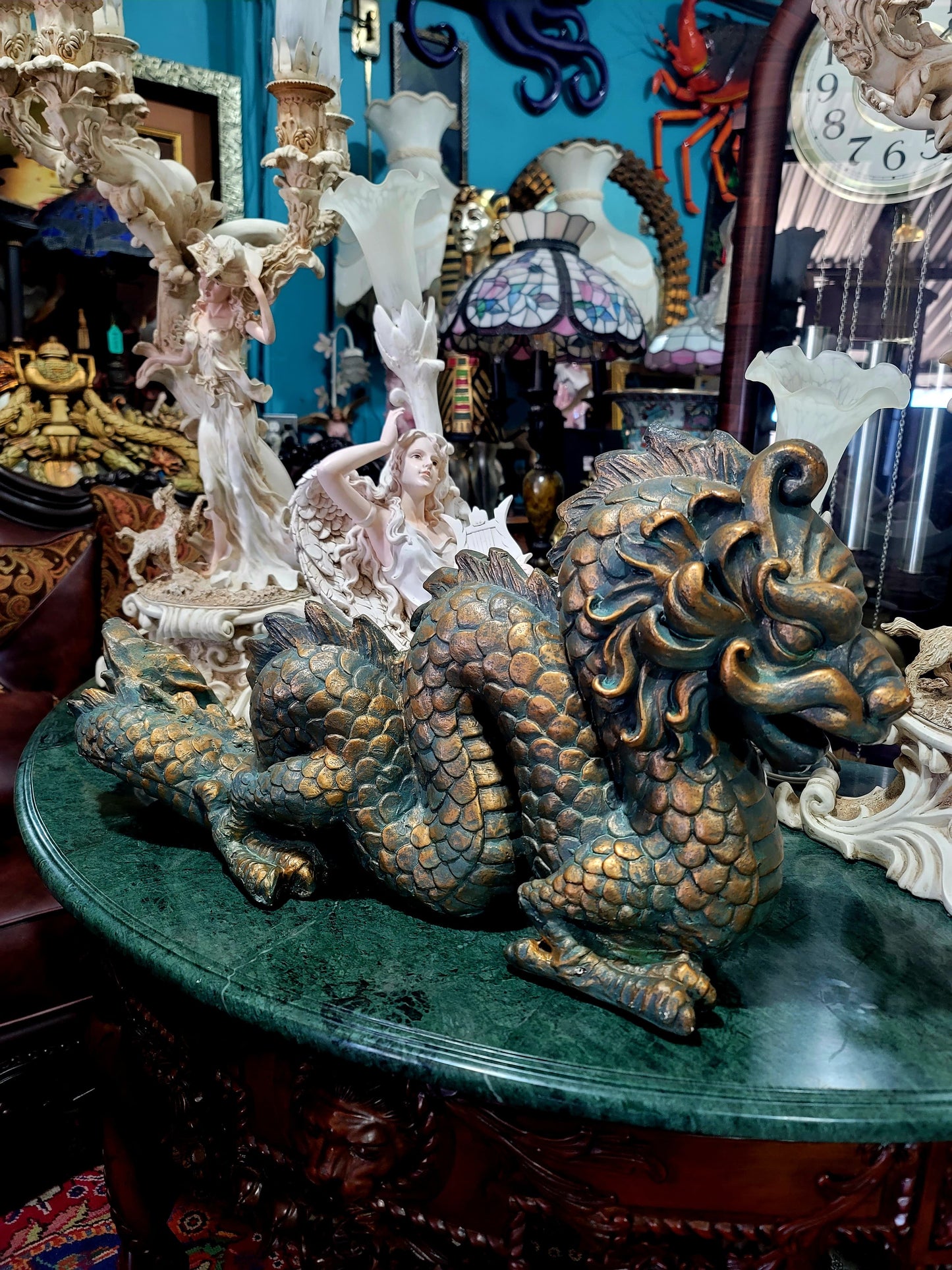 🐉 Figura Decorativa de Dragon Oriental en Resina 🐉