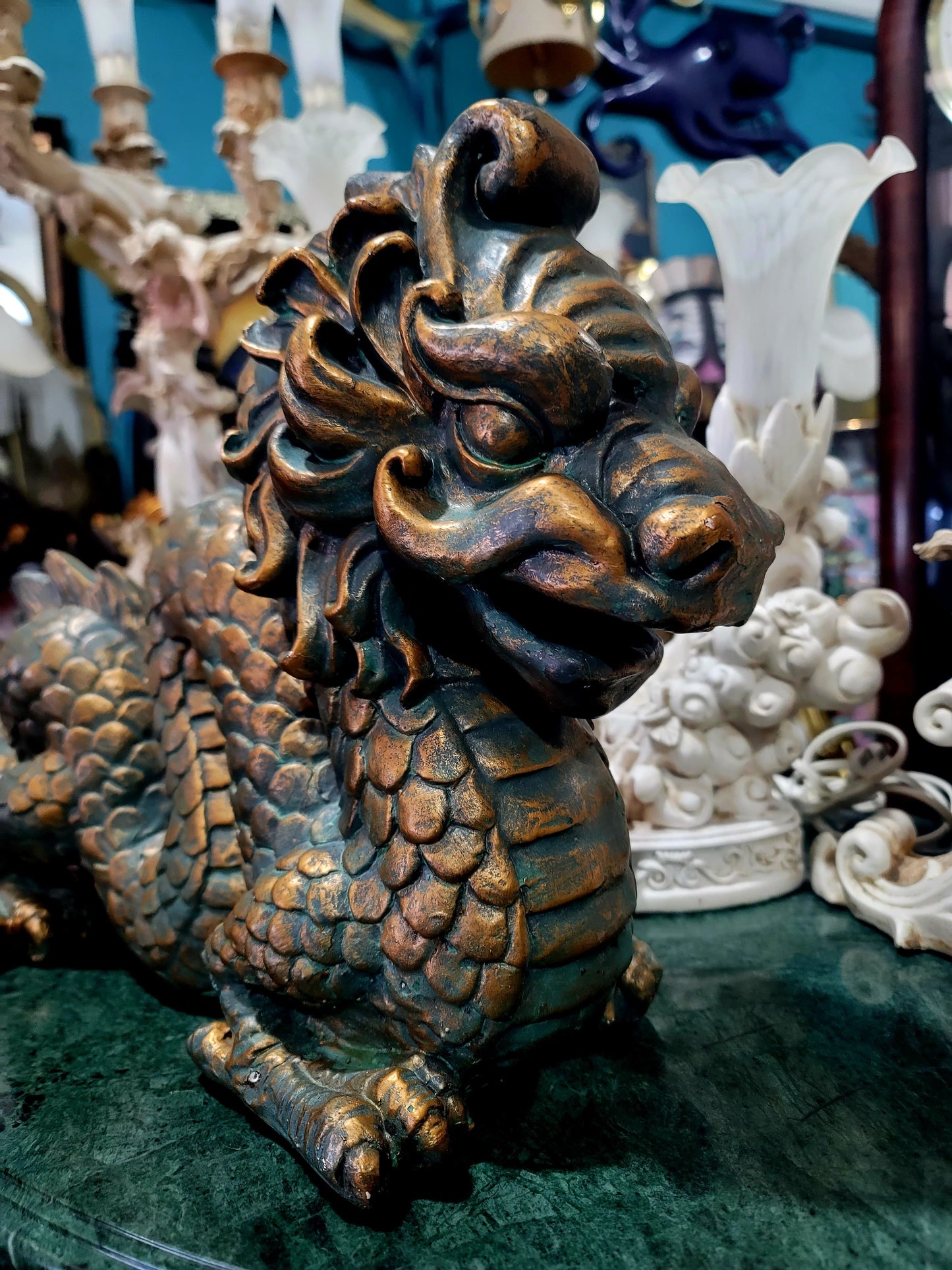 🐉 Figura Decorativa de Dragon Oriental en Resina 🐉