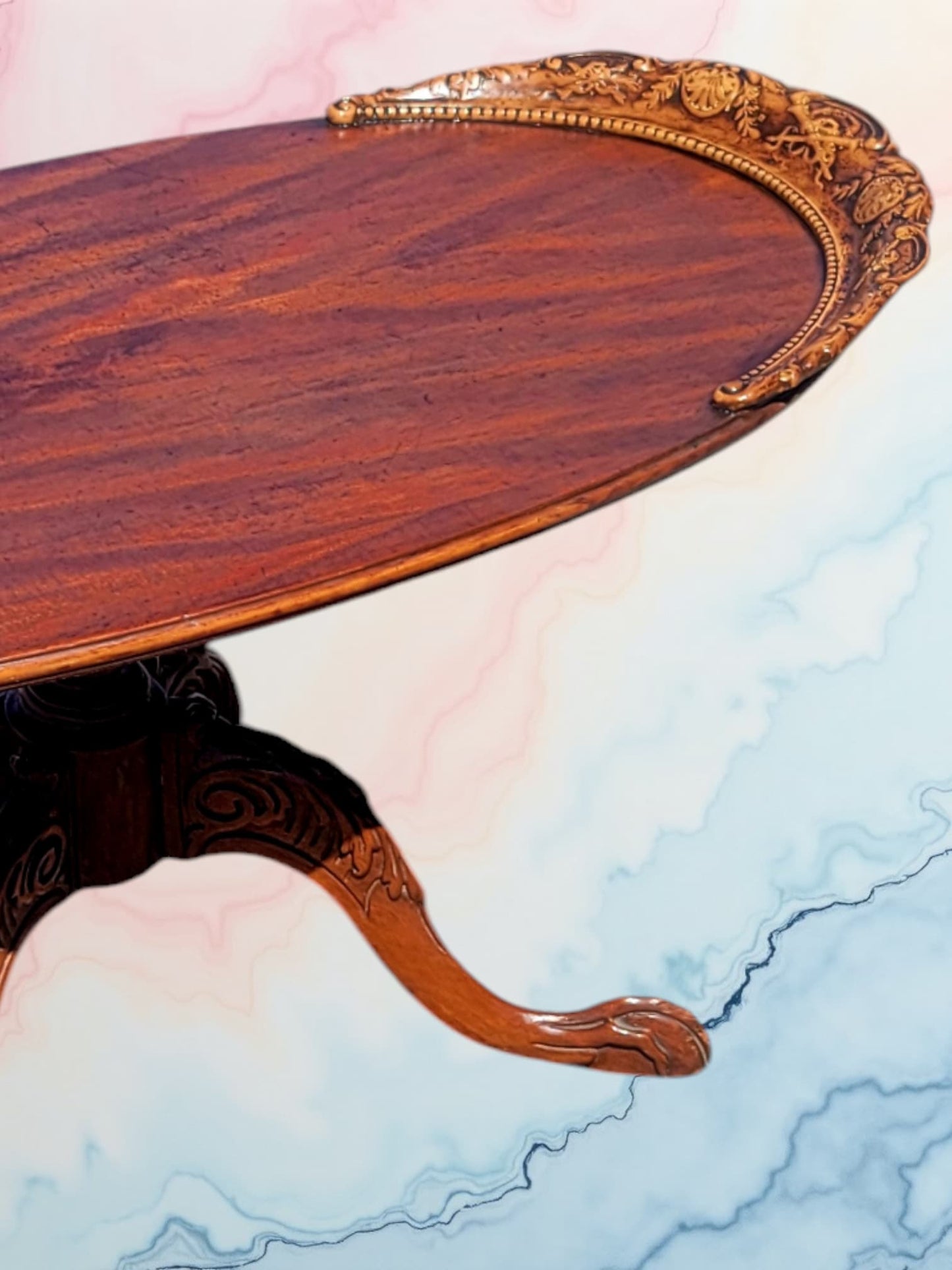 🌟 Antique Table With Inlaid Wood ✨