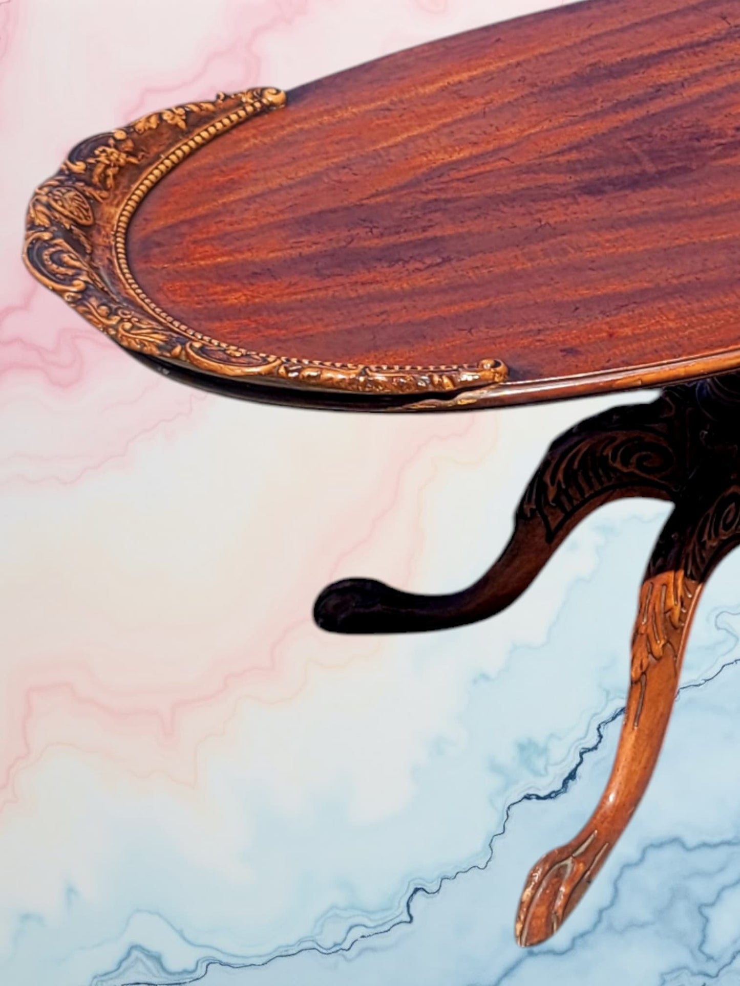 🌟 Antique Table With Inlaid Wood ✨