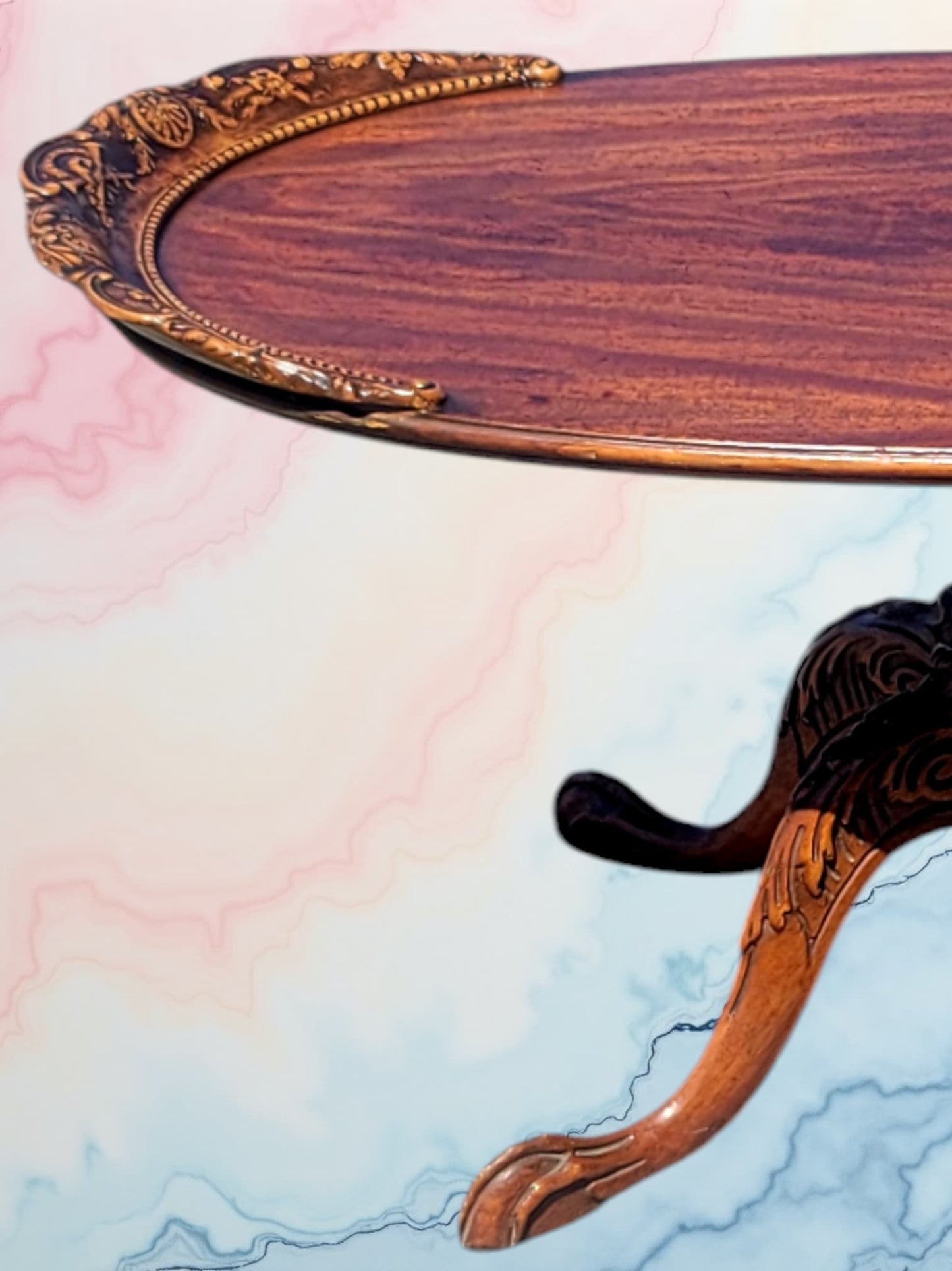 🌟 Antique Table With Inlaid Wood ✨