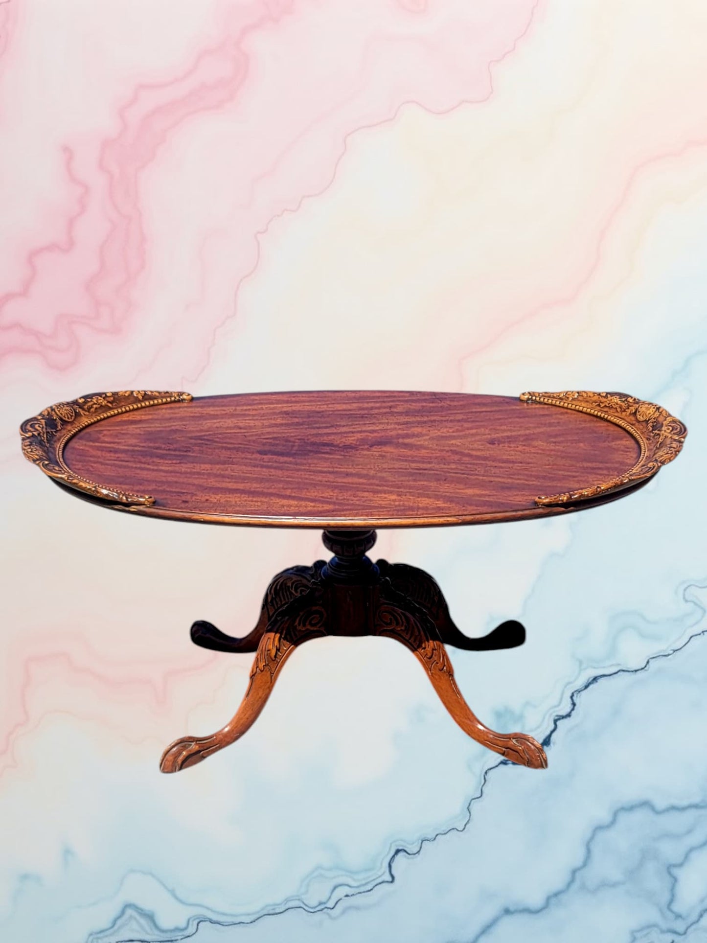 🌟 Antique Table With Inlaid Wood ✨