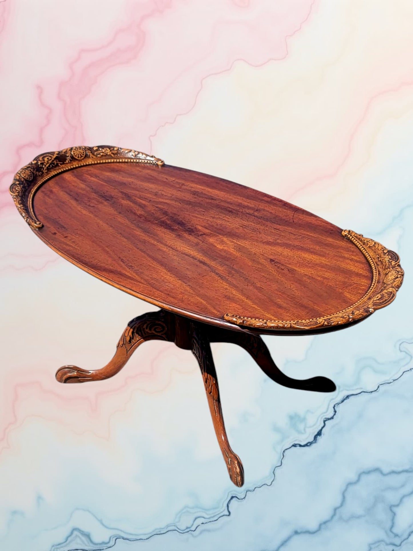 🌟 Antique Table With Inlaid Wood ✨