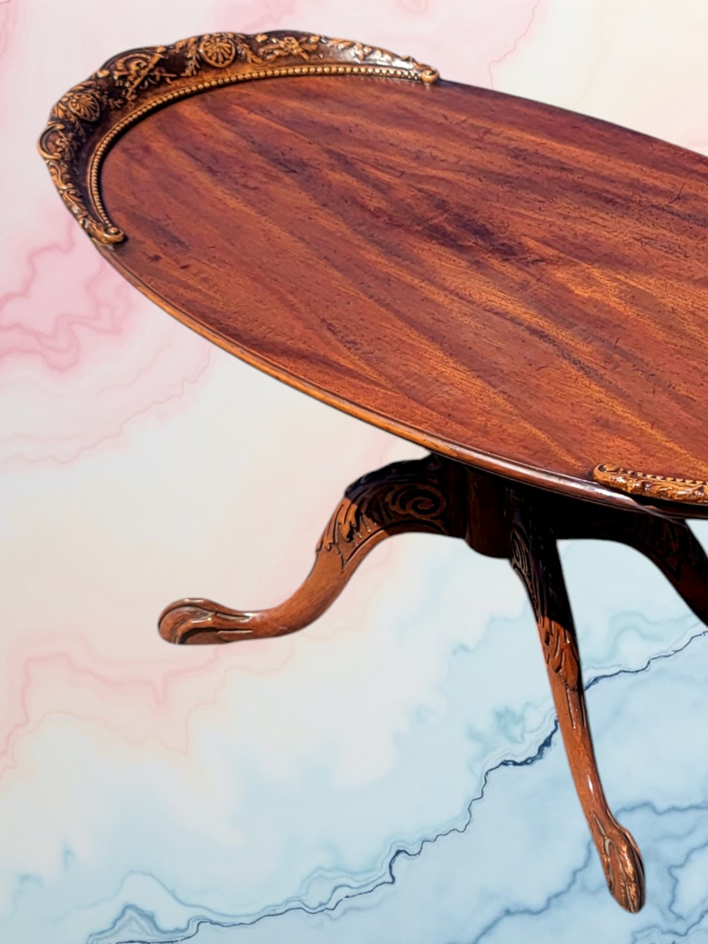 🌟 Antique Table With Inlaid Wood ✨