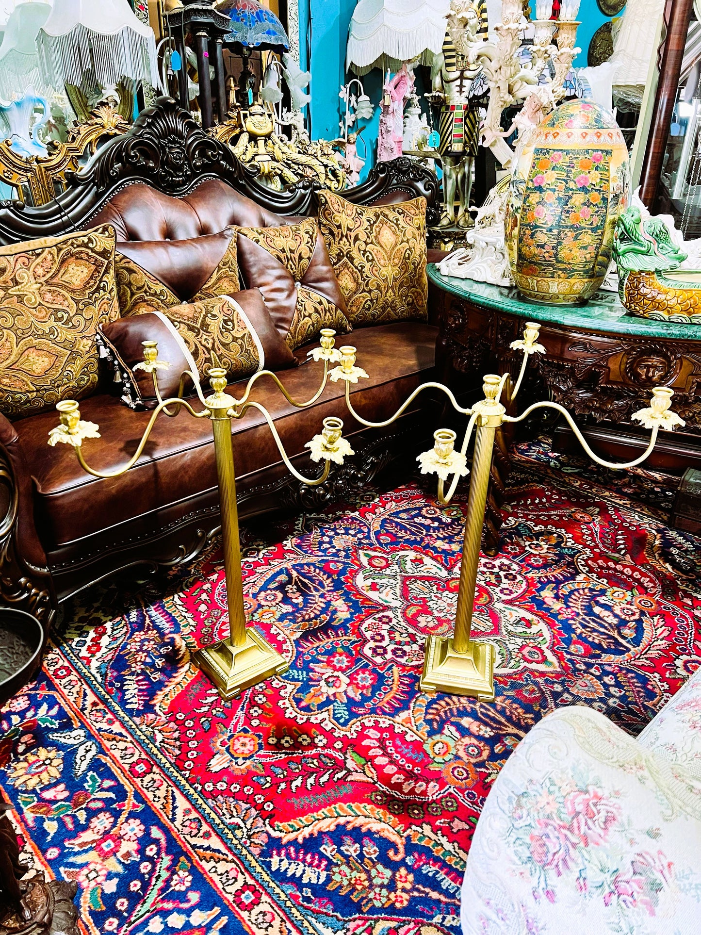 🕯️🔥¡Candelabros de Metal Dorado para 5 Velas! Elegancia y Estilo Exclusivo🔥🕯️