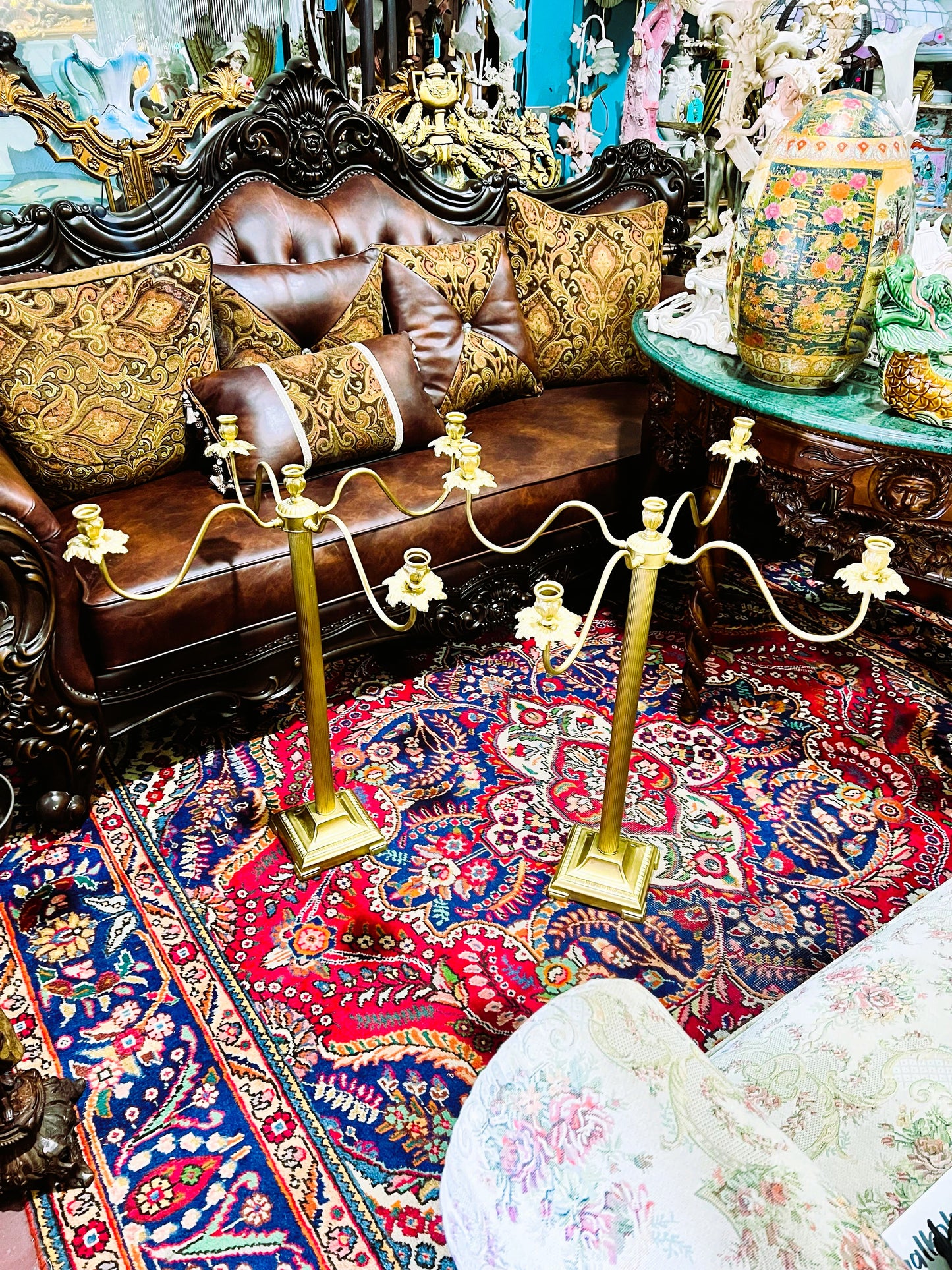 🕯️🔥¡Candelabros de Metal Dorado para 5 Velas! Elegancia y Estilo Exclusivo🔥🕯️