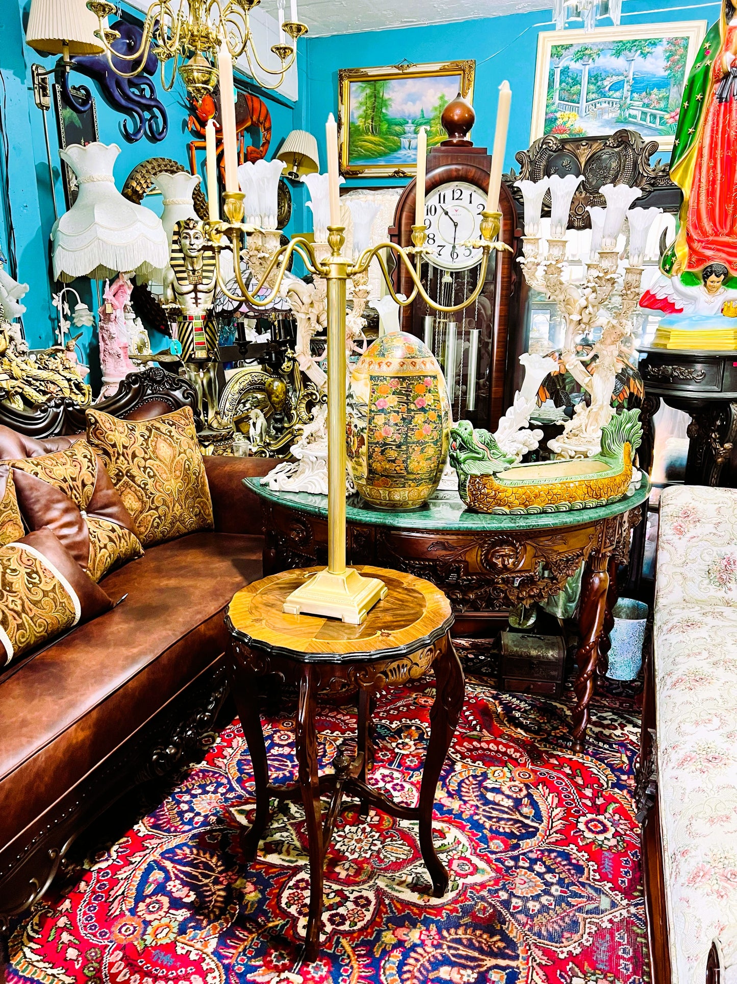 🕯️🔥¡Candelabros de Metal Dorado para 5 Velas! Elegancia y Estilo Exclusivo🔥🕯️