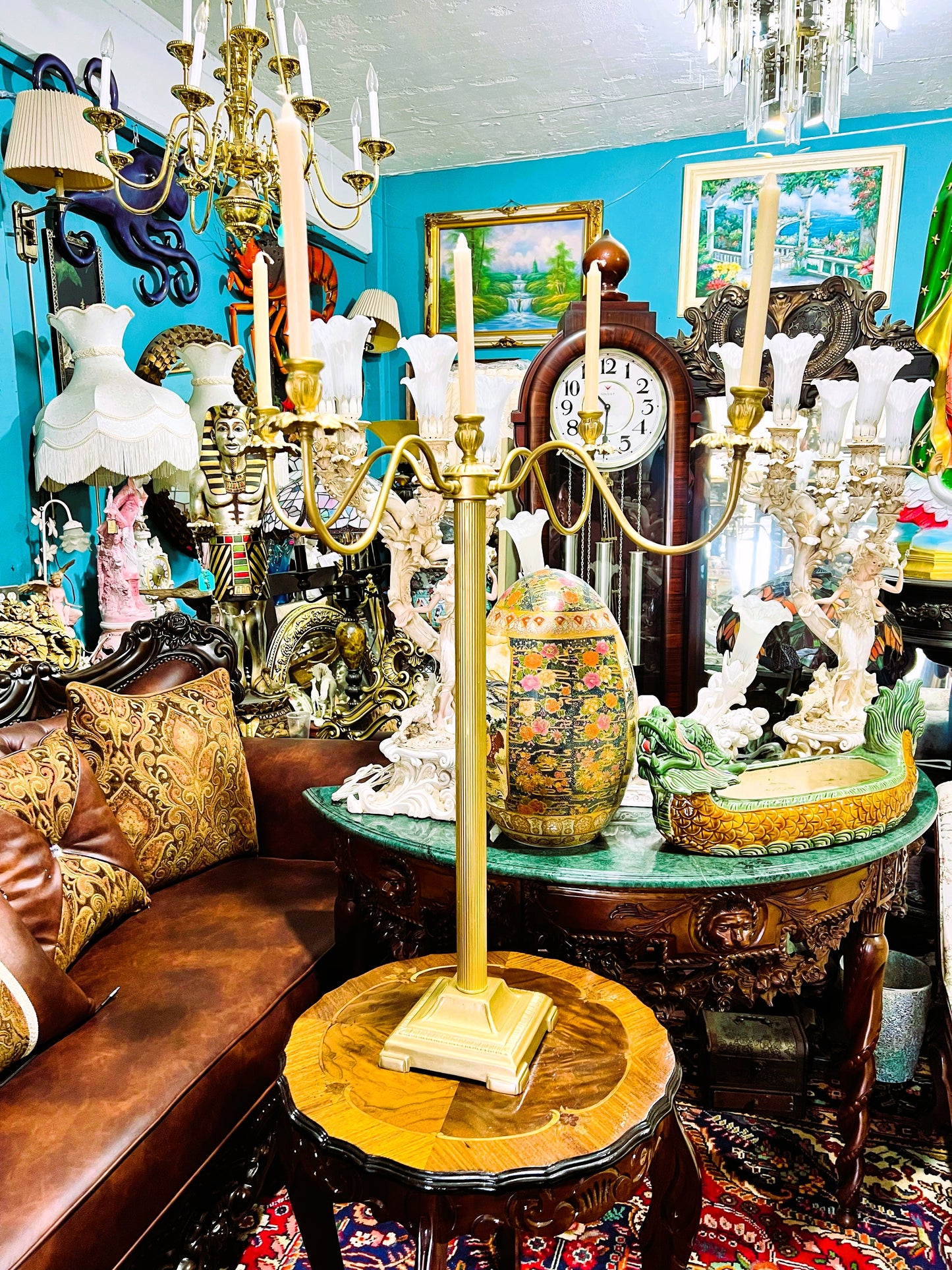 🕯️🔥¡Candelabros de Metal Dorado para 5 Velas! Elegancia y Estilo Exclusivo🔥🕯️