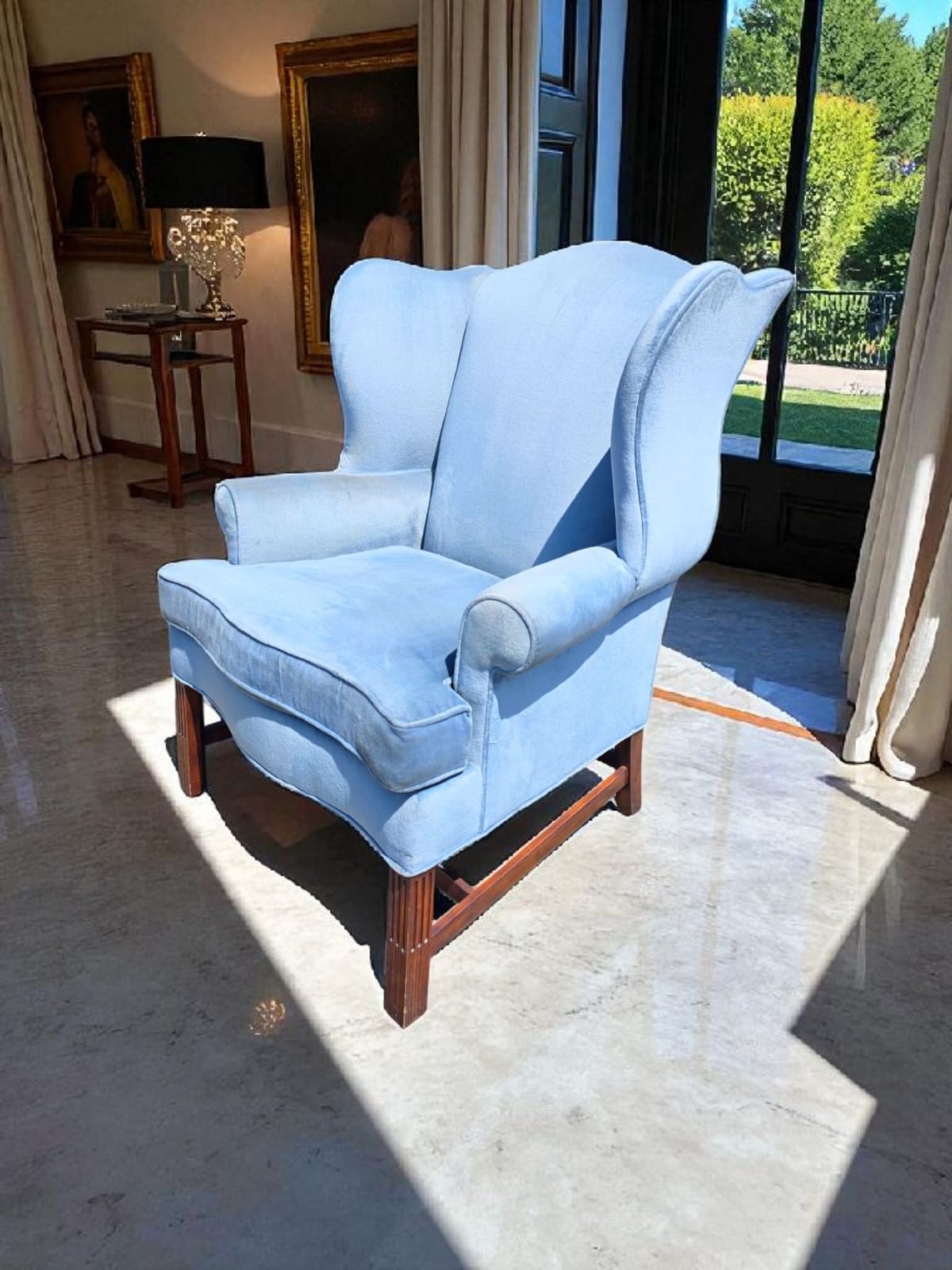 🎩 Sillon Vintage Drexel 1991 – Elegancia Atemporal en Terciopelo de Alta Calidad🎩