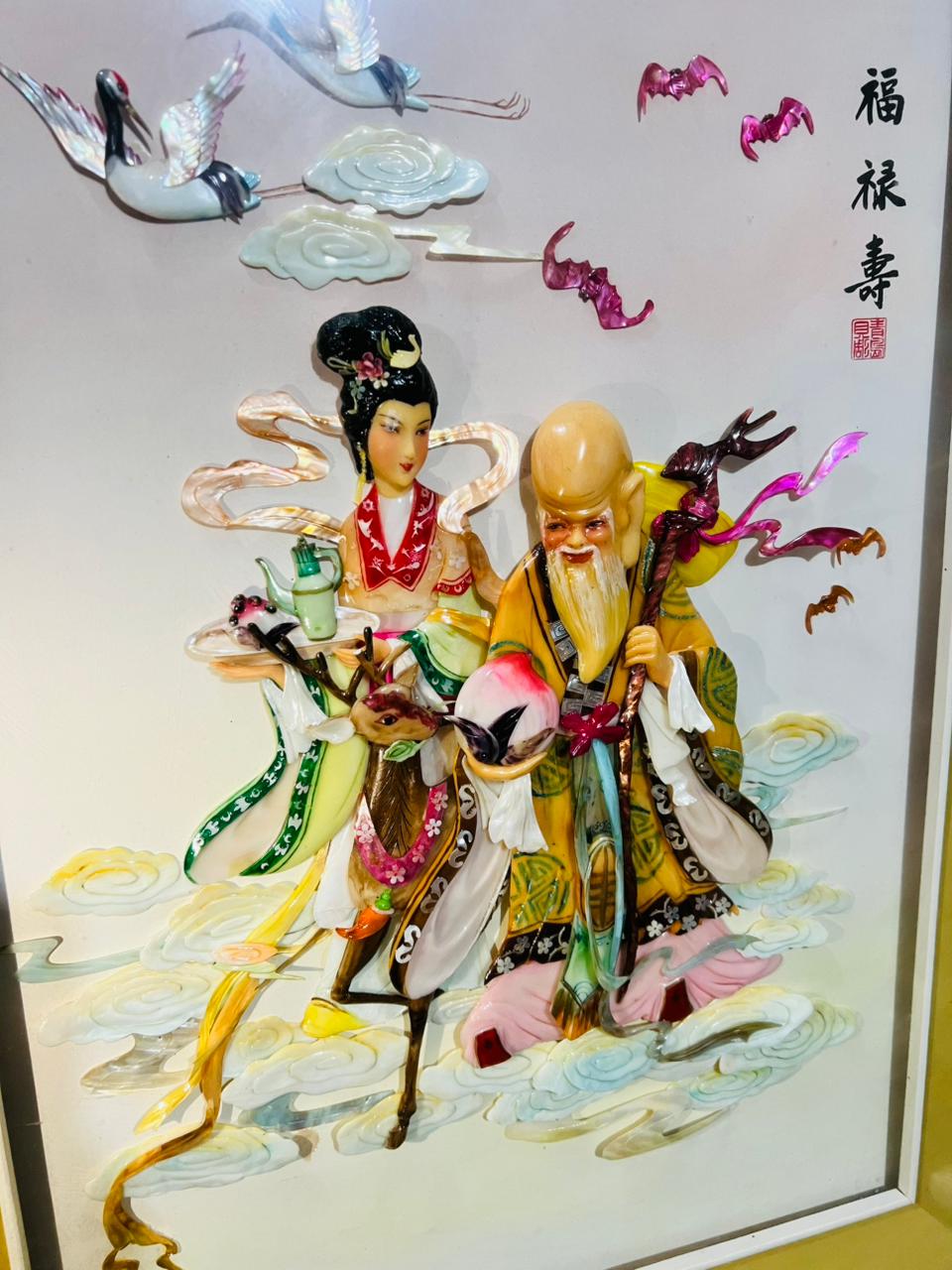 🌺🎨 Cuadro Oriental – Sabiduría, Prosperidad y Belleza Cultural 🖼️🖌️