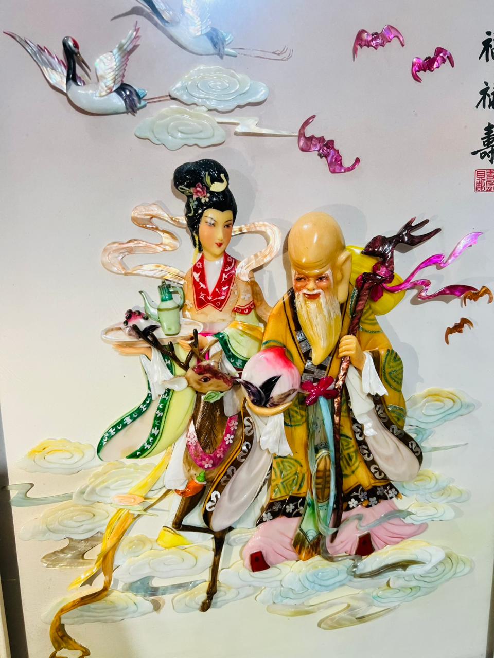 🌺🎨 Cuadro Oriental – Sabiduría, Prosperidad y Belleza Cultural 🖼️🖌️