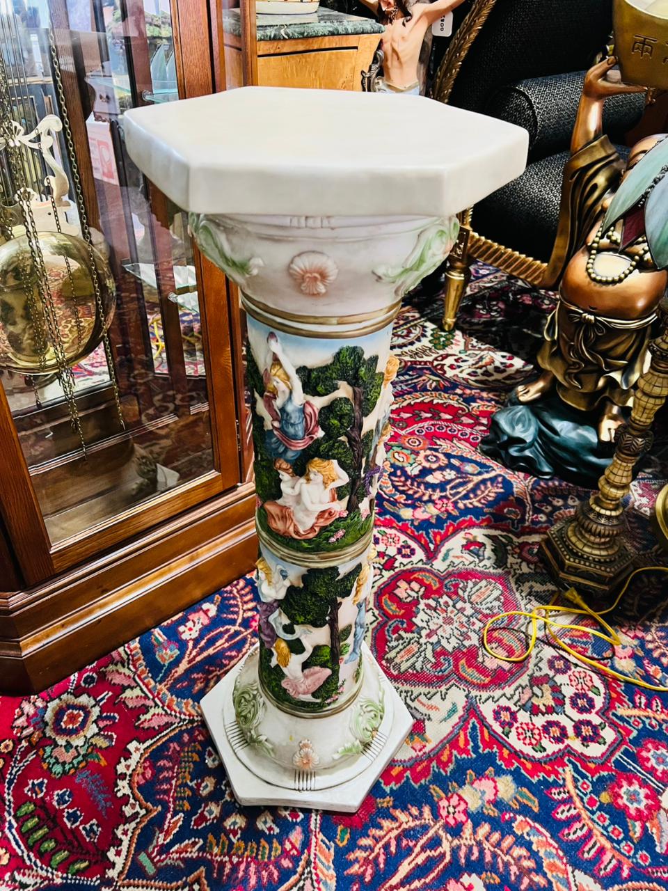 Decorative Pedestal in Classic Style with Figurative Scenes in Relief🏛️