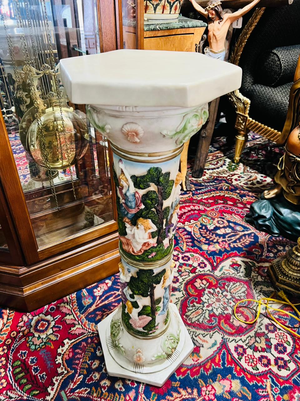 Decorative Pedestal in Classic Style with Figurative Scenes in Relief🏛️