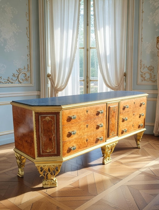 ✨Cajonera Antigua de principios de los años 1920 con Cubierta de Mármol Ónix Verde: Un Tesoro de Elegancia en Rosarito Antiques✨