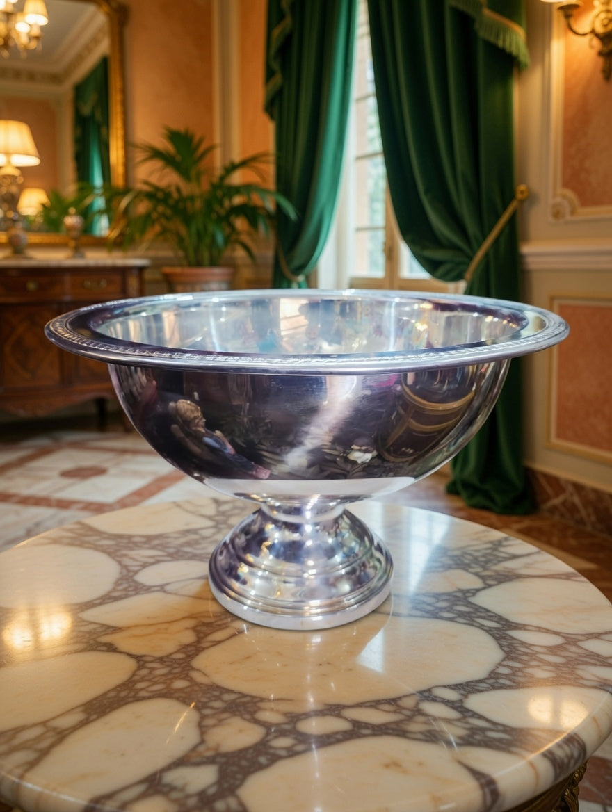 🏺✨ Vintage FB Rogers Silver Plated Victorian Style Punch Bowl Set con 12 Vasos y Vase de Servir – Total 14 Piezas ✨🏺