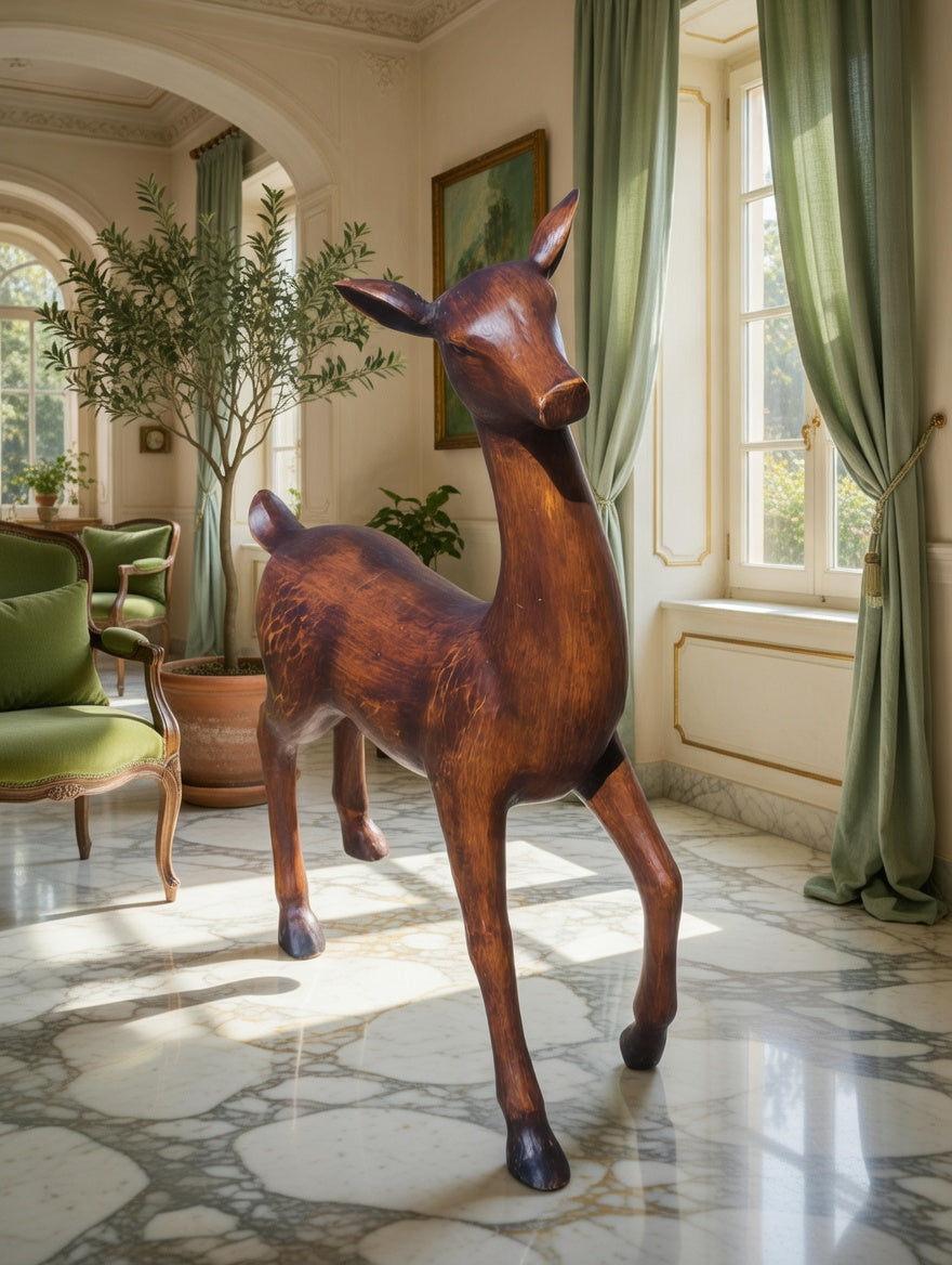 Fiberglass Deer Sculpture with Resin🎄🦌