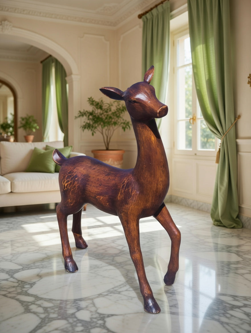 Fiberglass Deer Sculpture with Resin🎄🦌