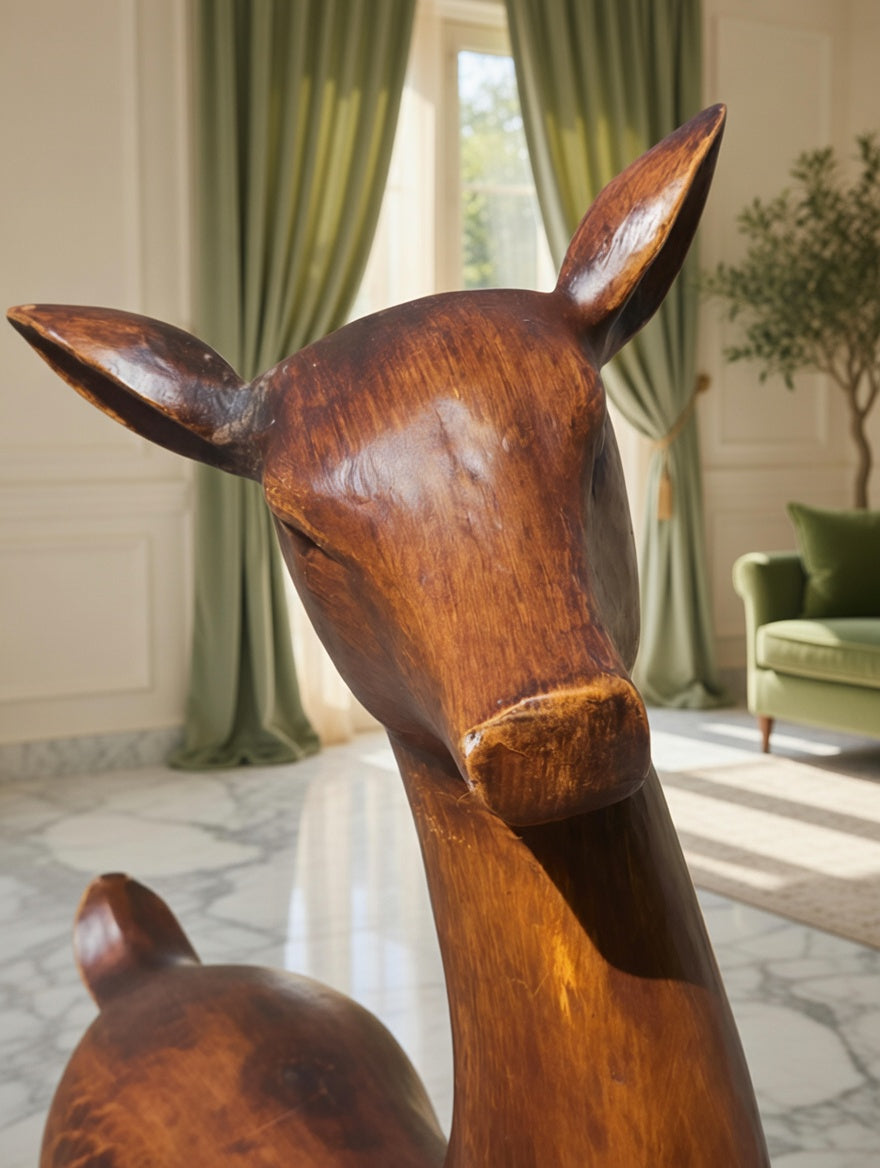 Fiberglass Deer Sculpture with Resin🎄🦌