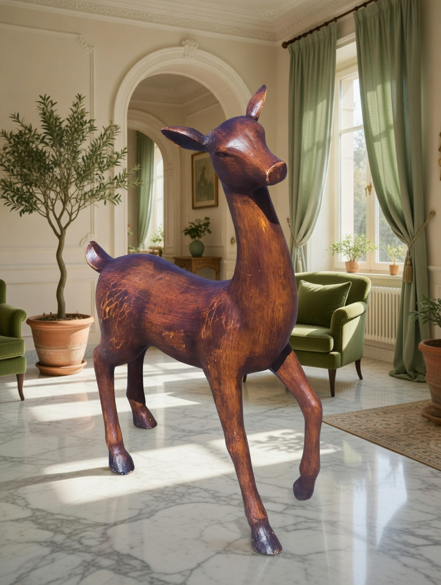 Fiberglass Deer Sculpture with Resin🎄🦌