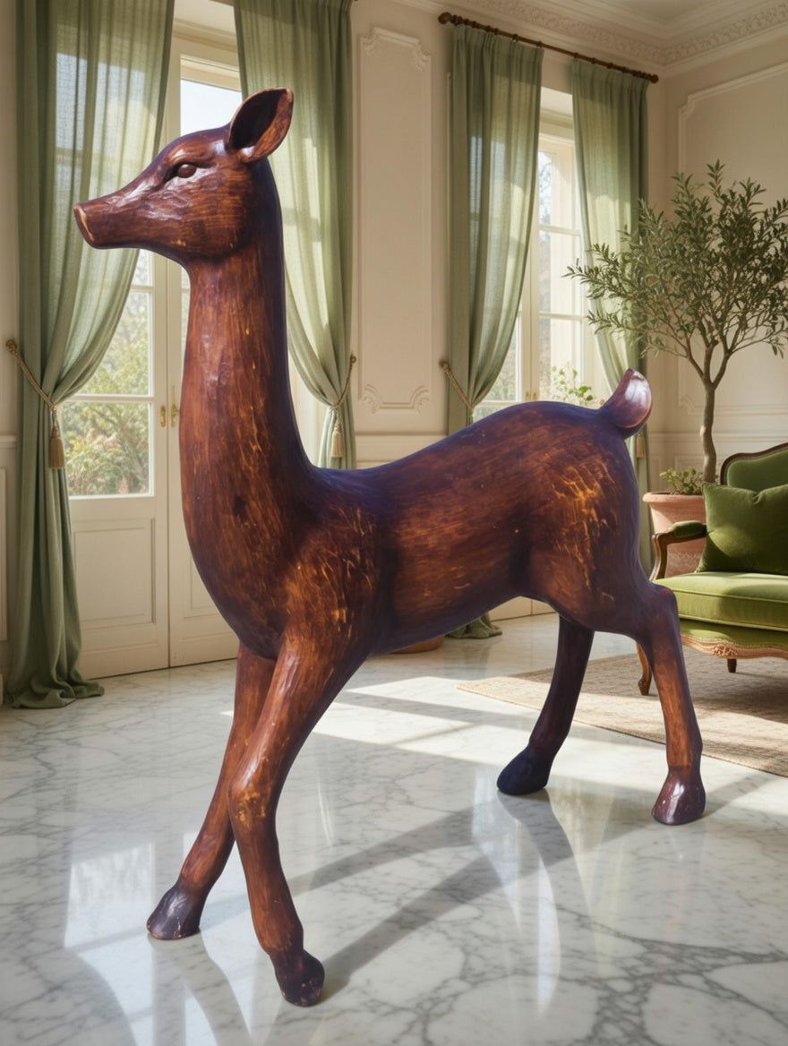 Fiberglass Deer Sculpture with Resin🎄🦌